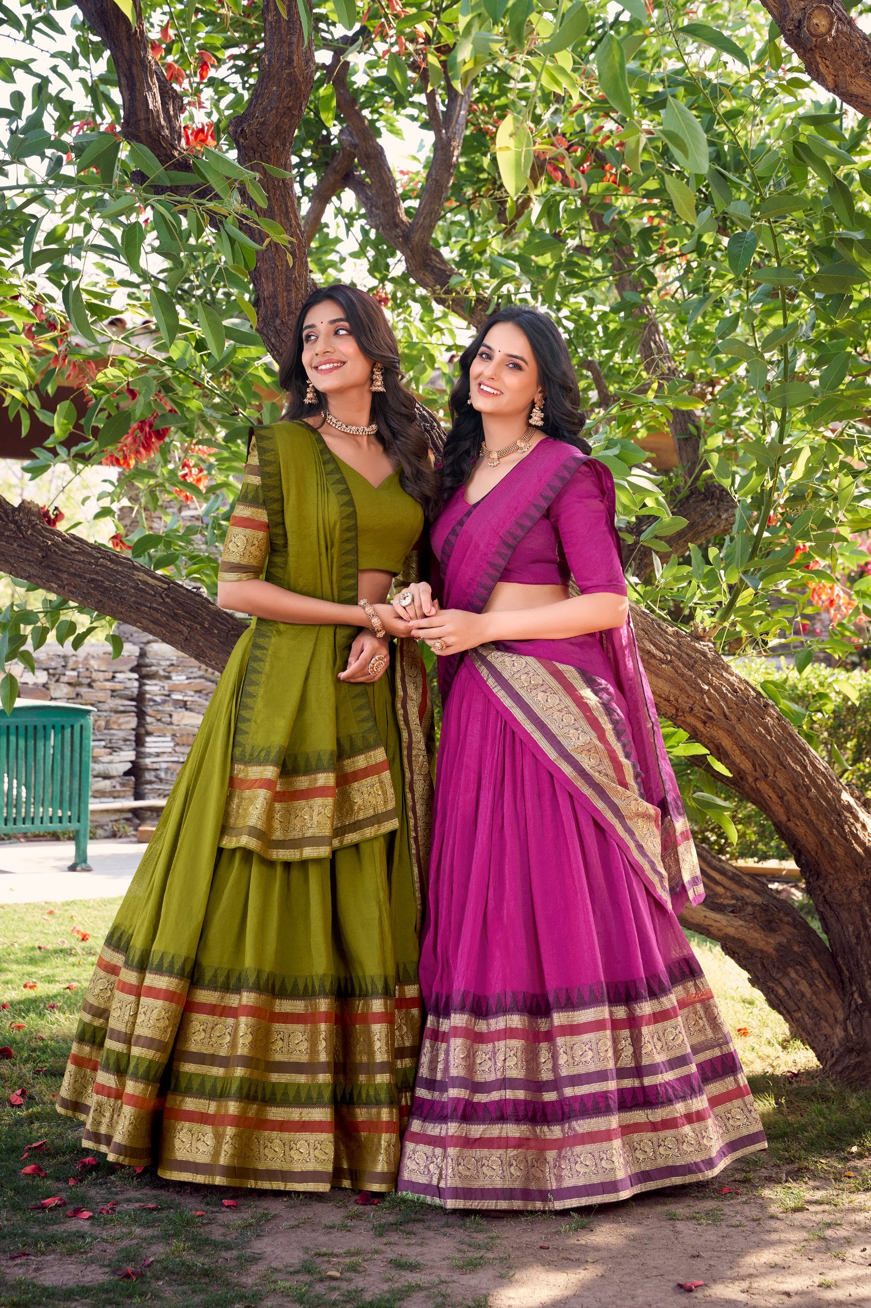 Chanderi Silk Zari Weaving Wedding Wear Lehenga Choli