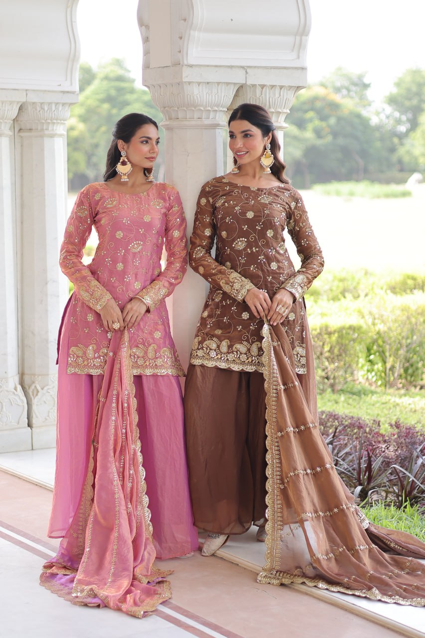 Organza Embroidered Salwar Kameez for Festive & Wedding