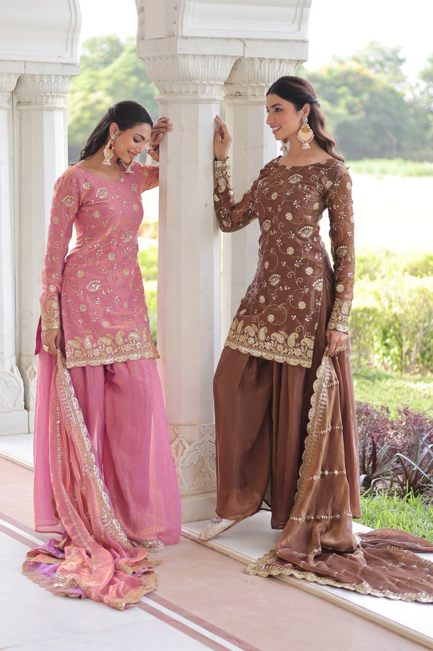 Organza Embroidered Salwar Kameez for Festive & Wedding