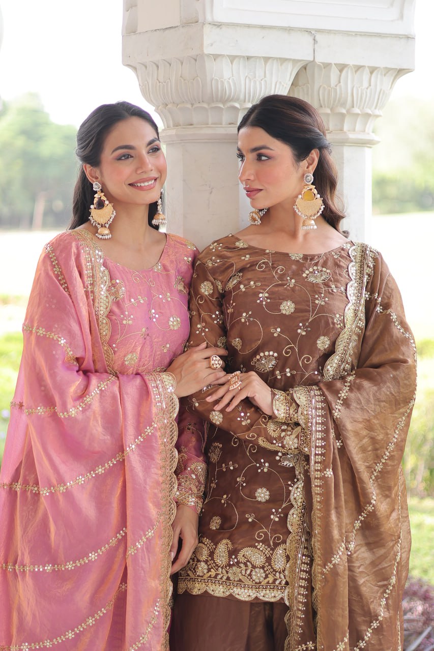 Organza Embroidered Salwar Kameez for Festive & Wedding