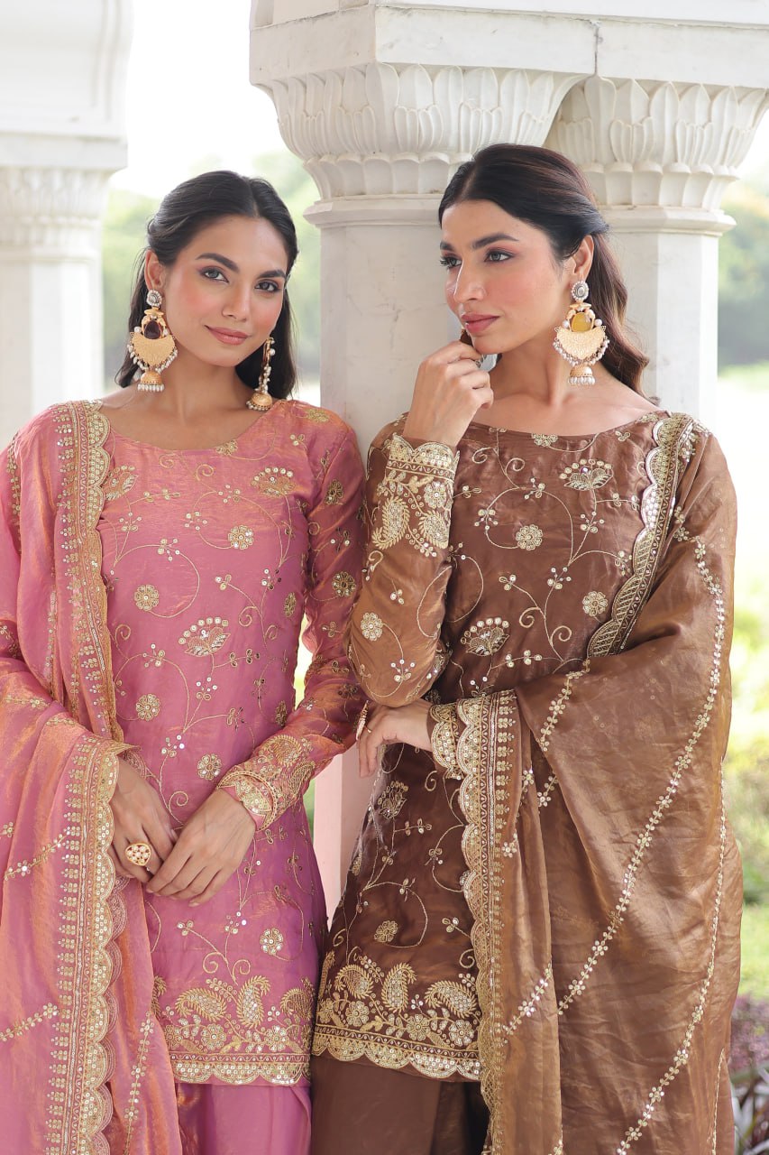 Organza Embroidered Salwar Kameez for Festive & Wedding