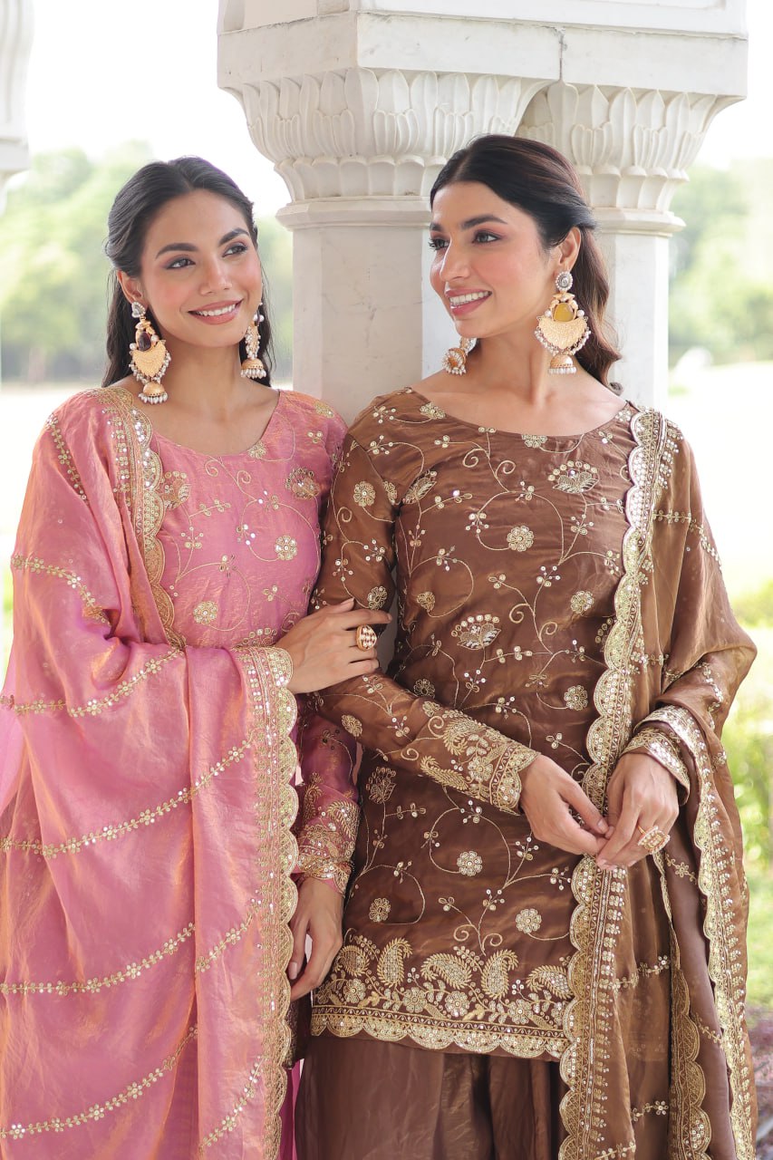 Organza Embroidered Salwar Kameez for Festive & Wedding