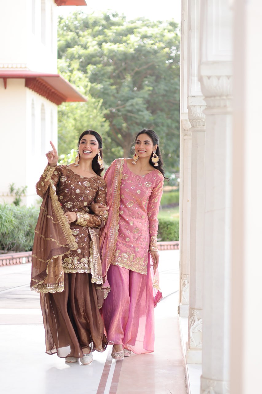 Organza Embroidered Salwar Kameez for Festive & Wedding