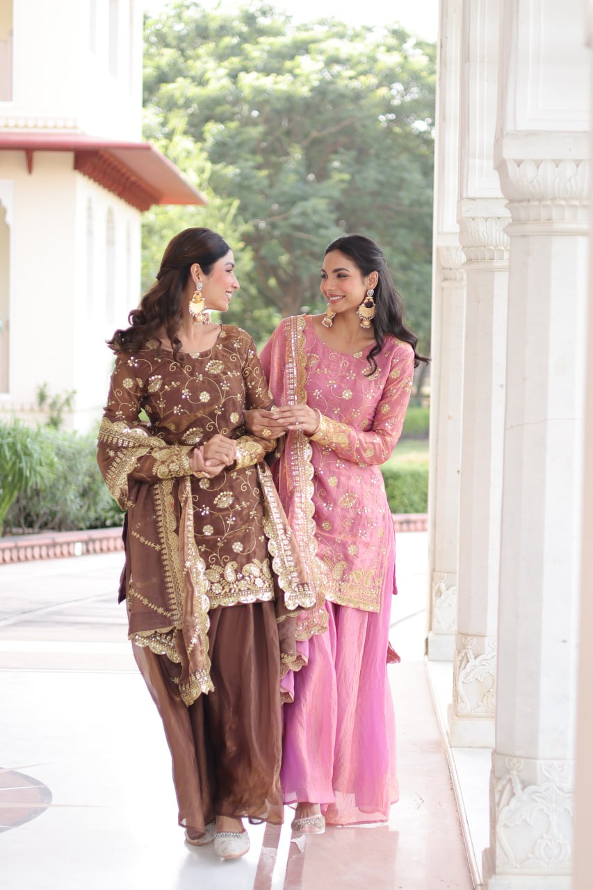 Organza Embroidered Salwar Kameez for Festive & Wedding