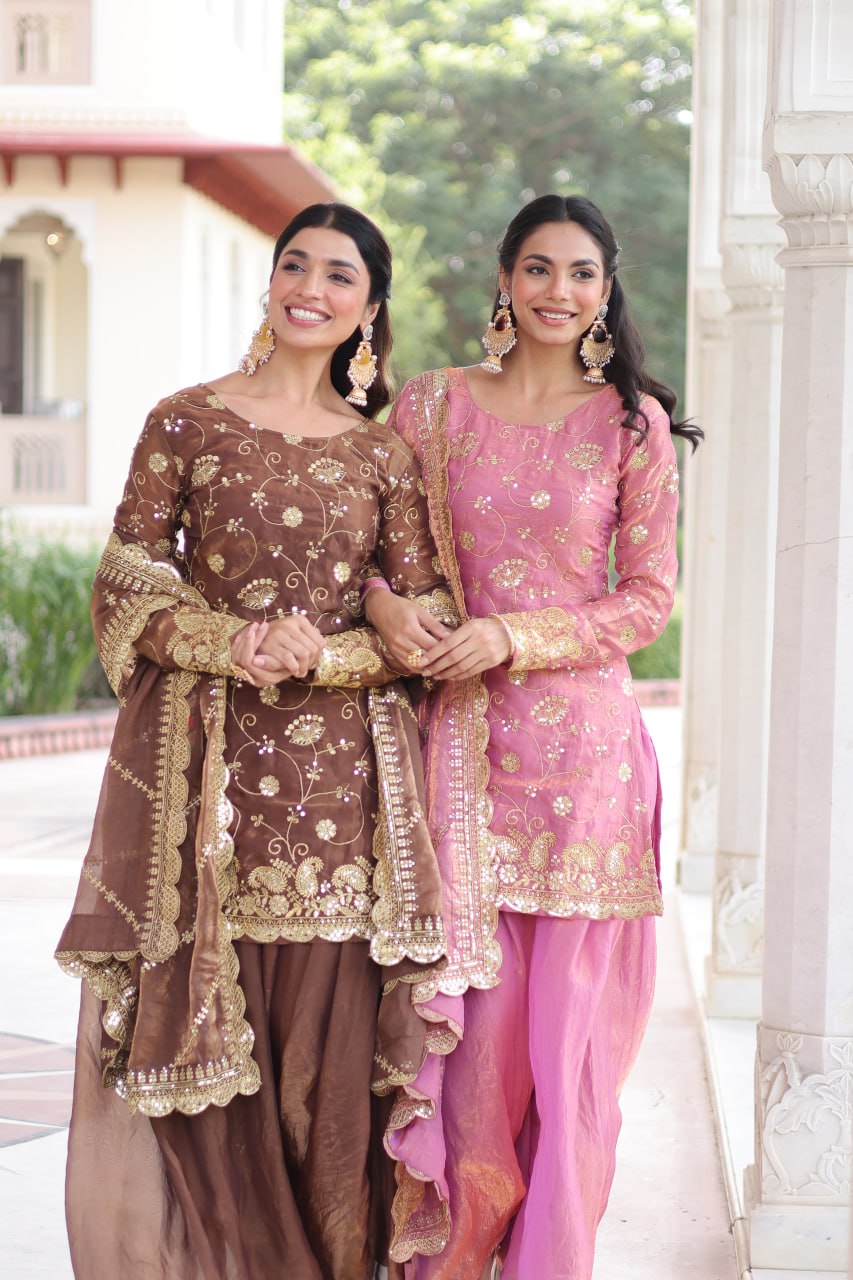 Organza Embroidered Salwar Kameez for Festive & Wedding