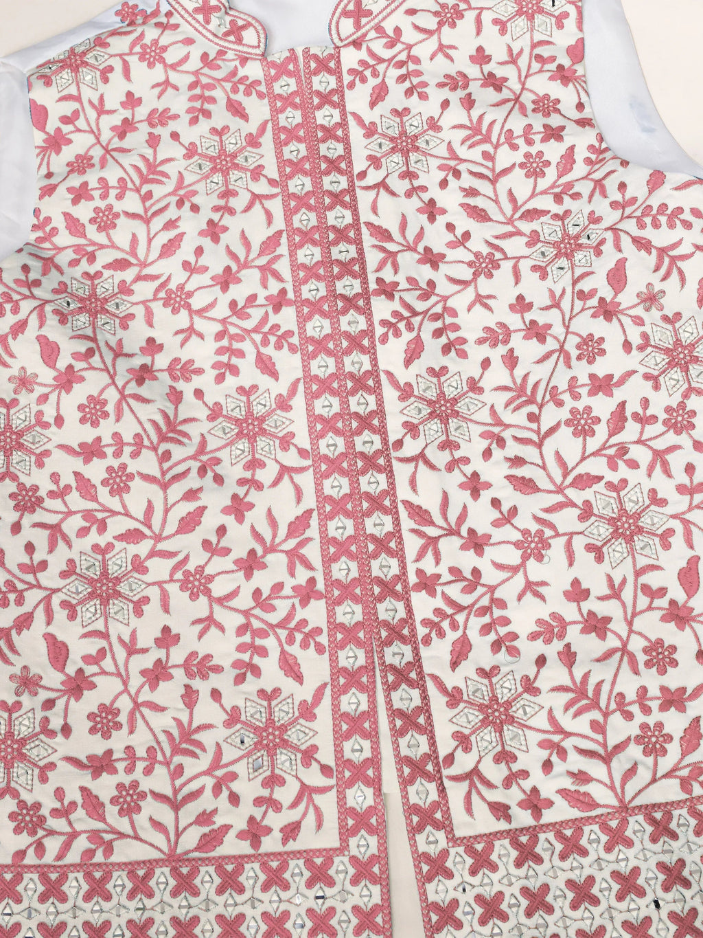 Stunning White Sequins Silk Traditional Men Kurta With Pant And Jacket