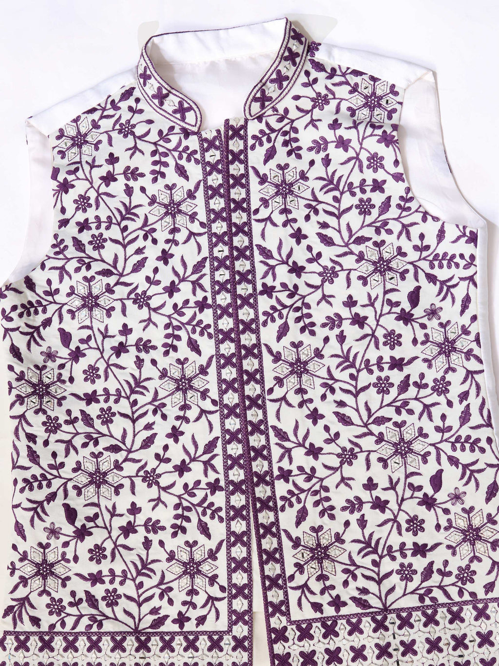 Dazzling White Sequins Silk Wedding For Men Kurta With Pant And Jacket