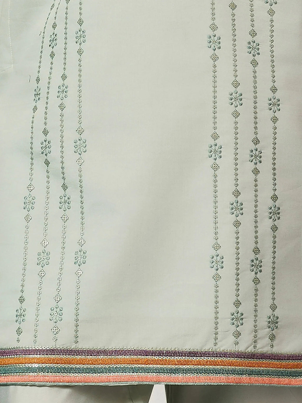 Precious Green Embroidered Silk Festival Wear Men’s Kurta