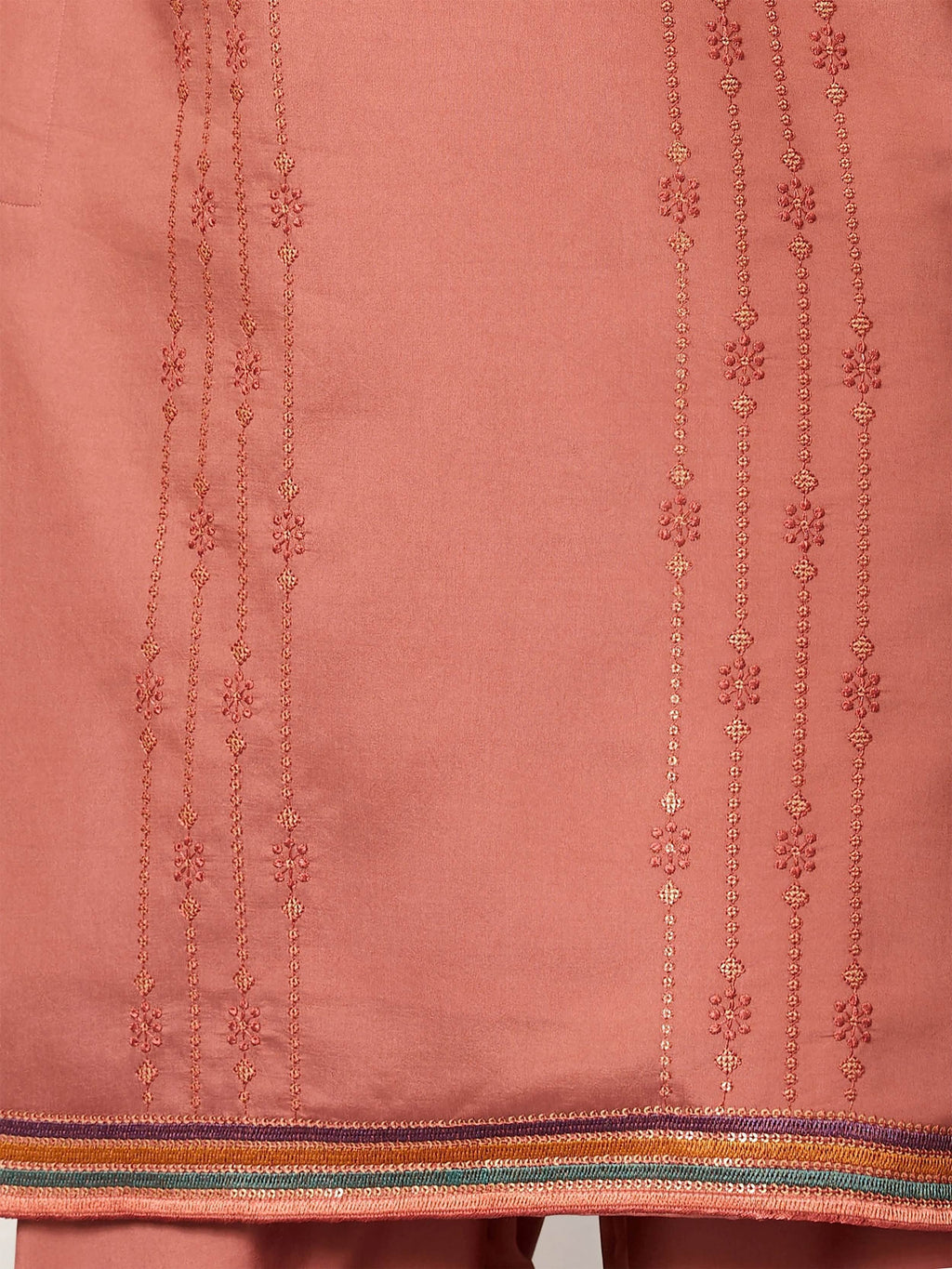 Beautiful Dusty Pink Embroidered Silk Festival Wear Men’s Kurta