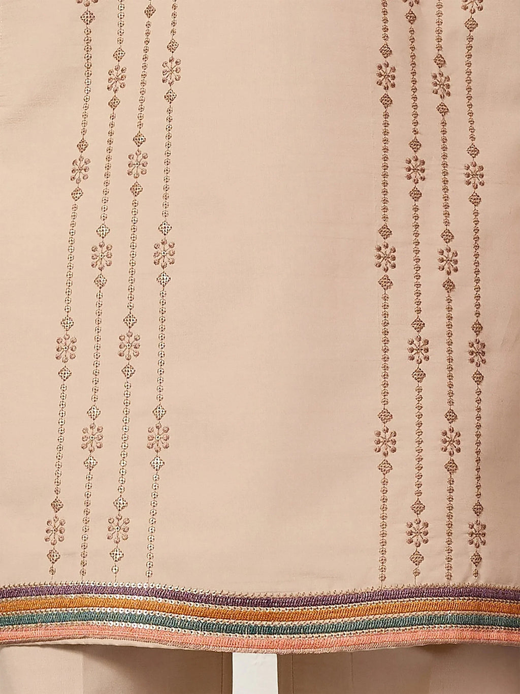 Stunning Beige Embroidered Silk Festival Wear Men’s Kurta