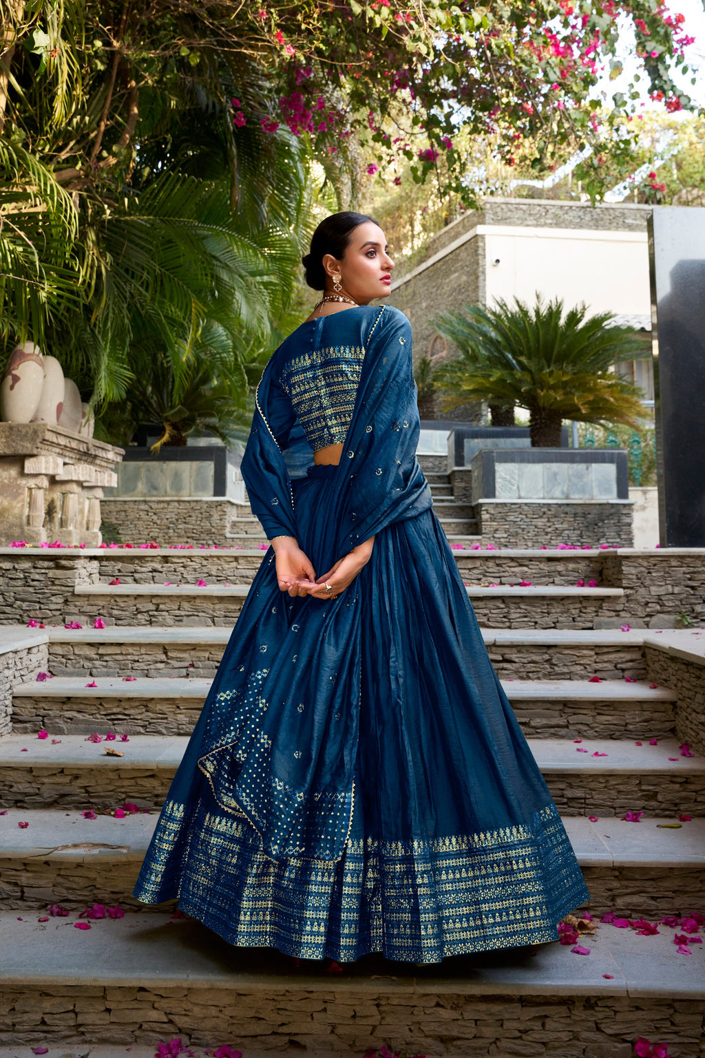 Chanderi Silk Zari Weaving Lehenga Choli for Festive Occasions