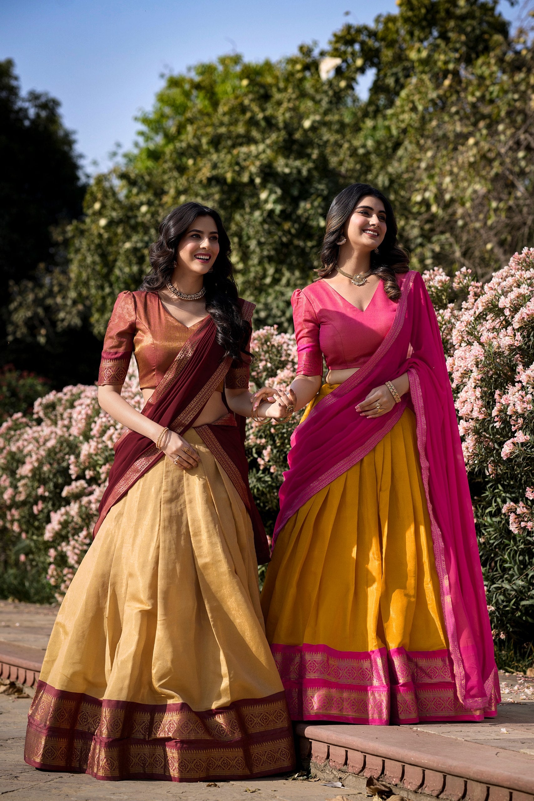 Kanchipuram Silk Zari Weaving Lehenga Choli for Wedding