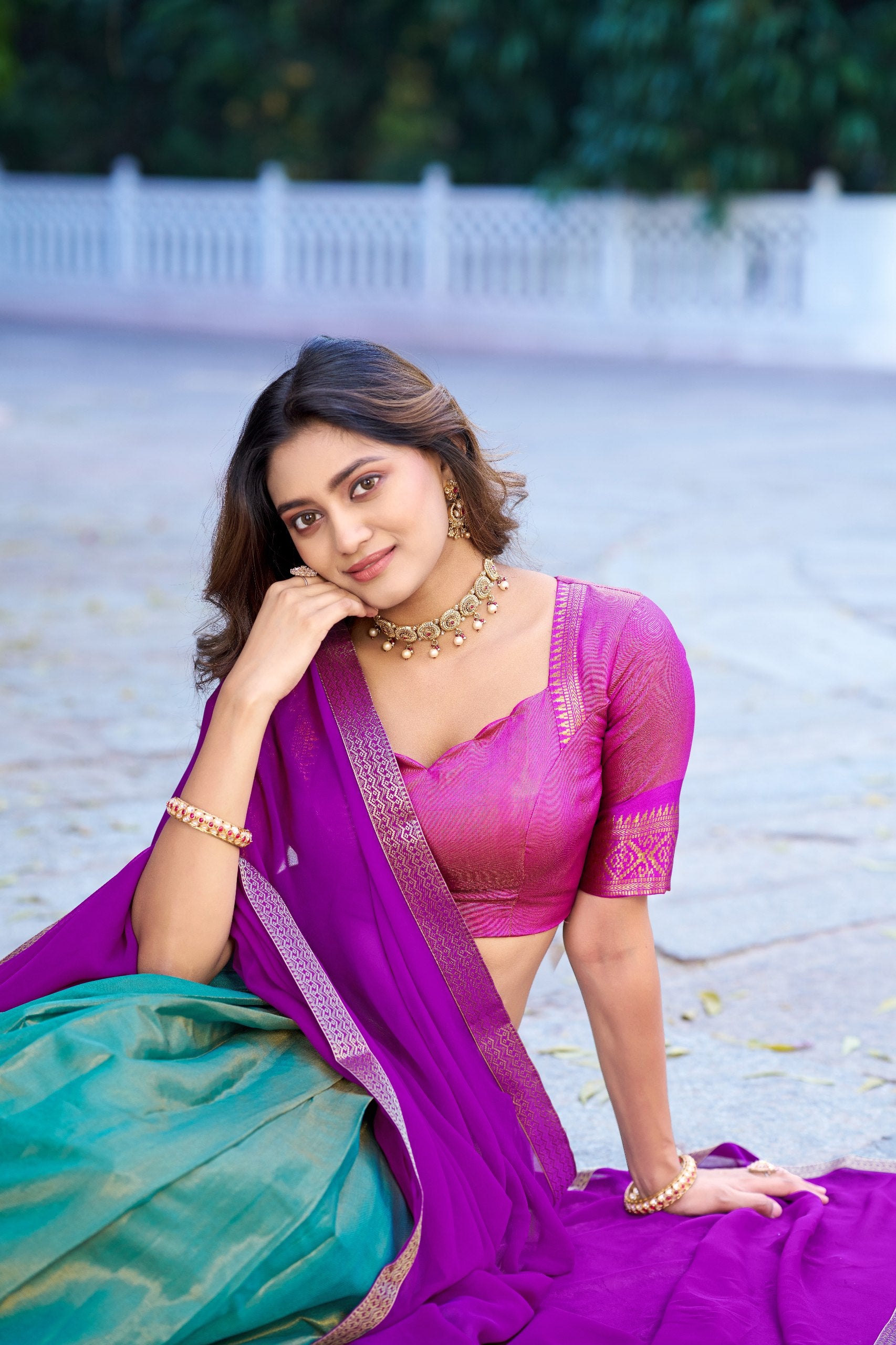 Kanchipuram Silk Zari Weaving Lehenga Choli for Wedding