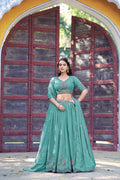 Royal Star Georgette Lehenga Choli with Zari and Sequins Embroidery