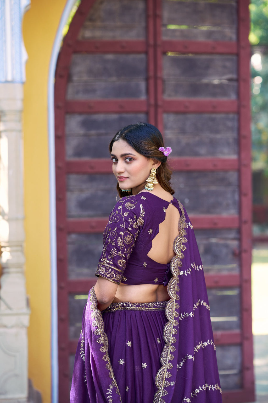 Royal Star Georgette Lehenga Choli with Zari and Sequins Embroidery