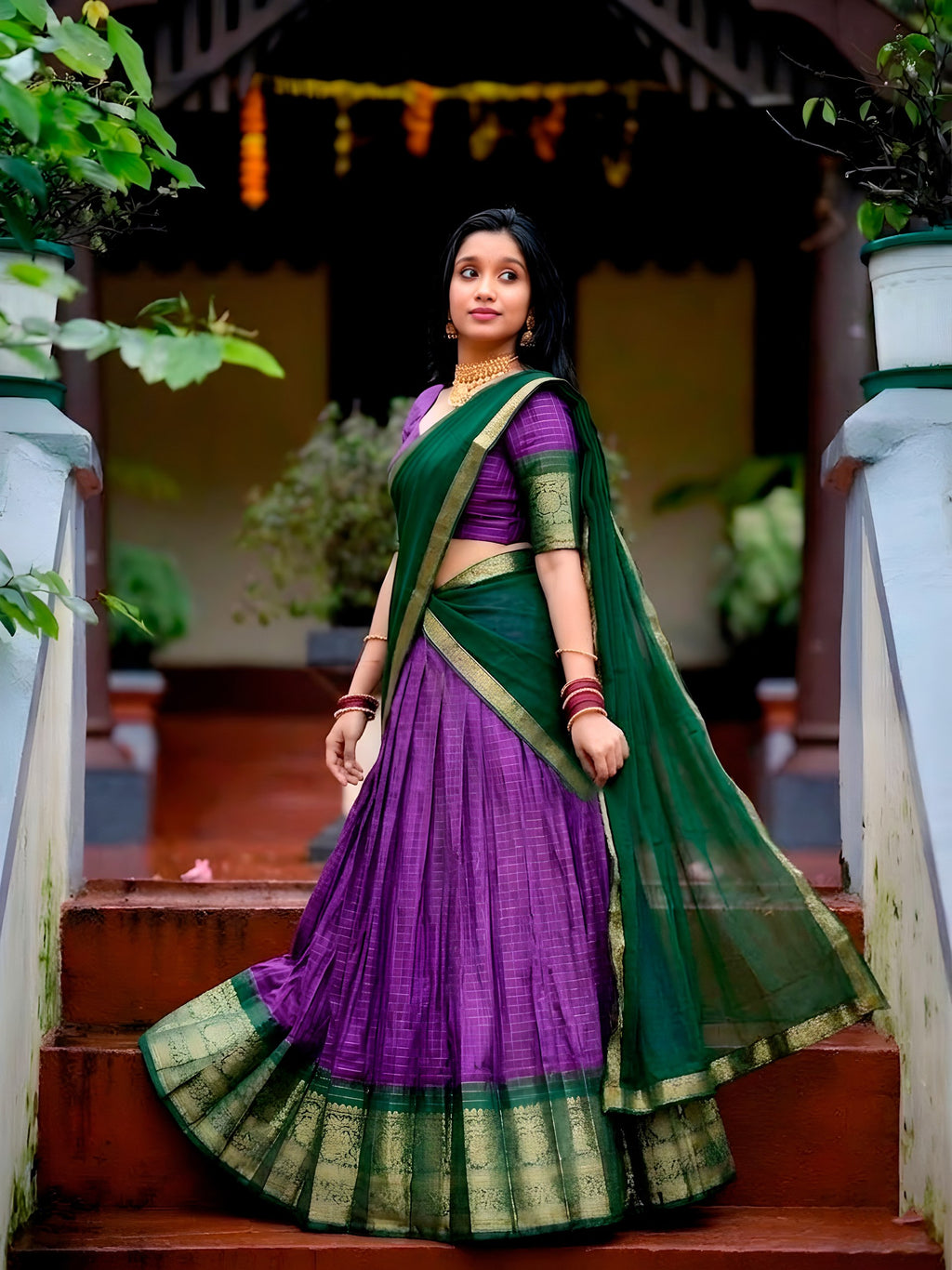Silk Zari Woven Lehenga Choli for Festive & Wedding Occasions