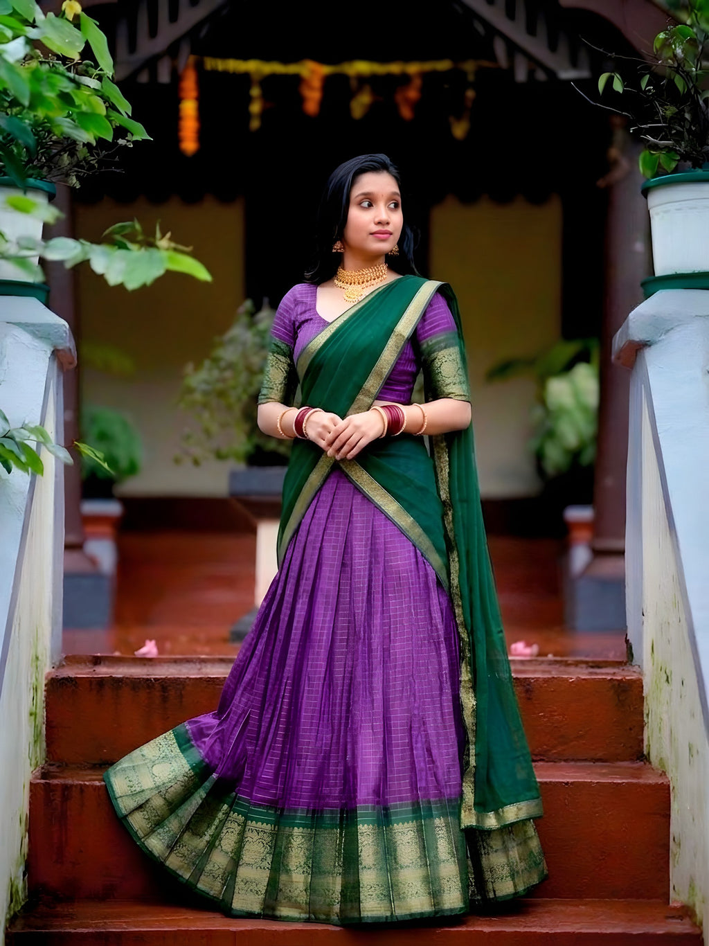Silk Zari Woven Lehenga Choli for Festive & Wedding Occasions