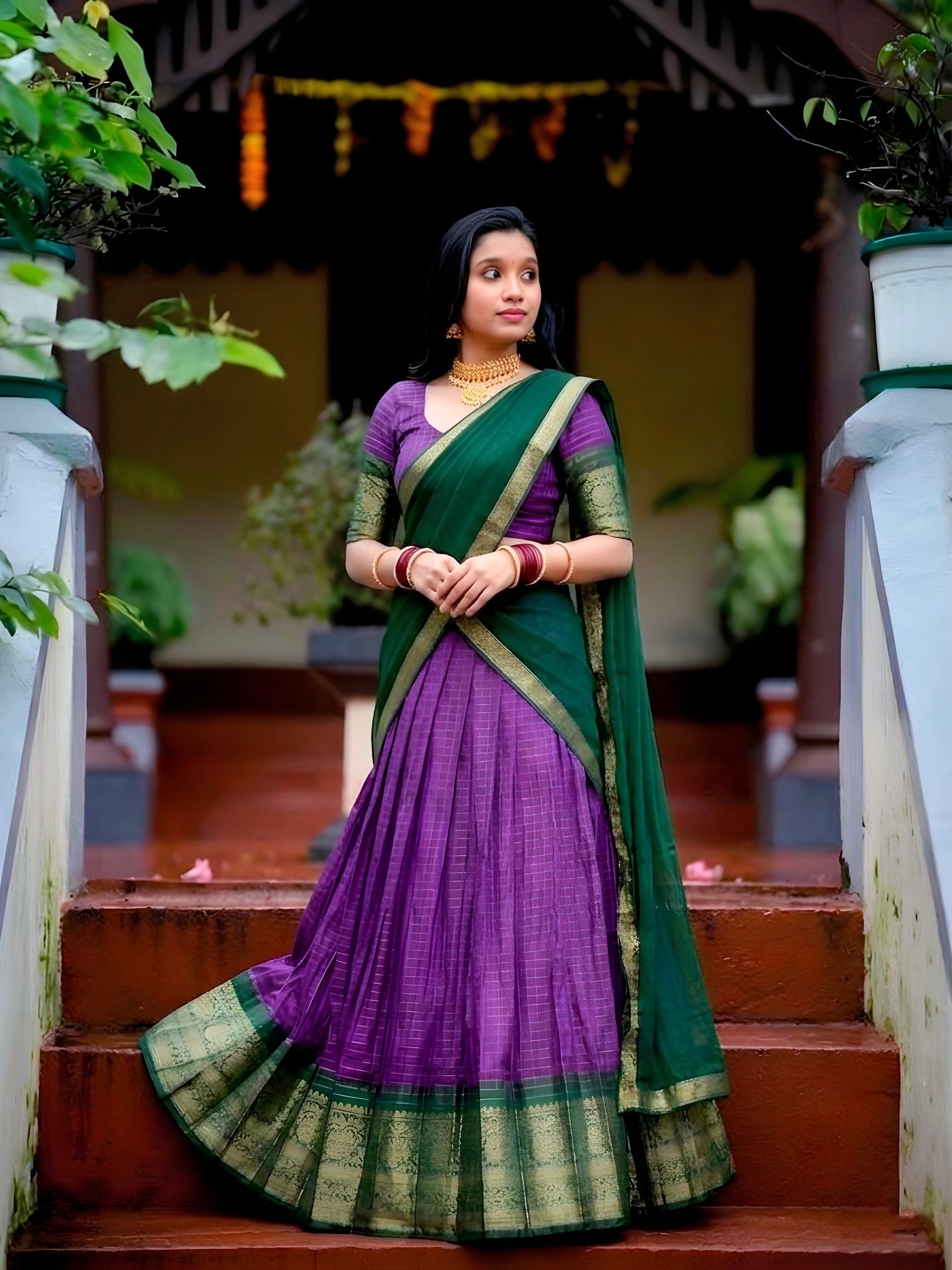 Silk Zari Woven Lehenga Choli for Festive & Wedding Occasions