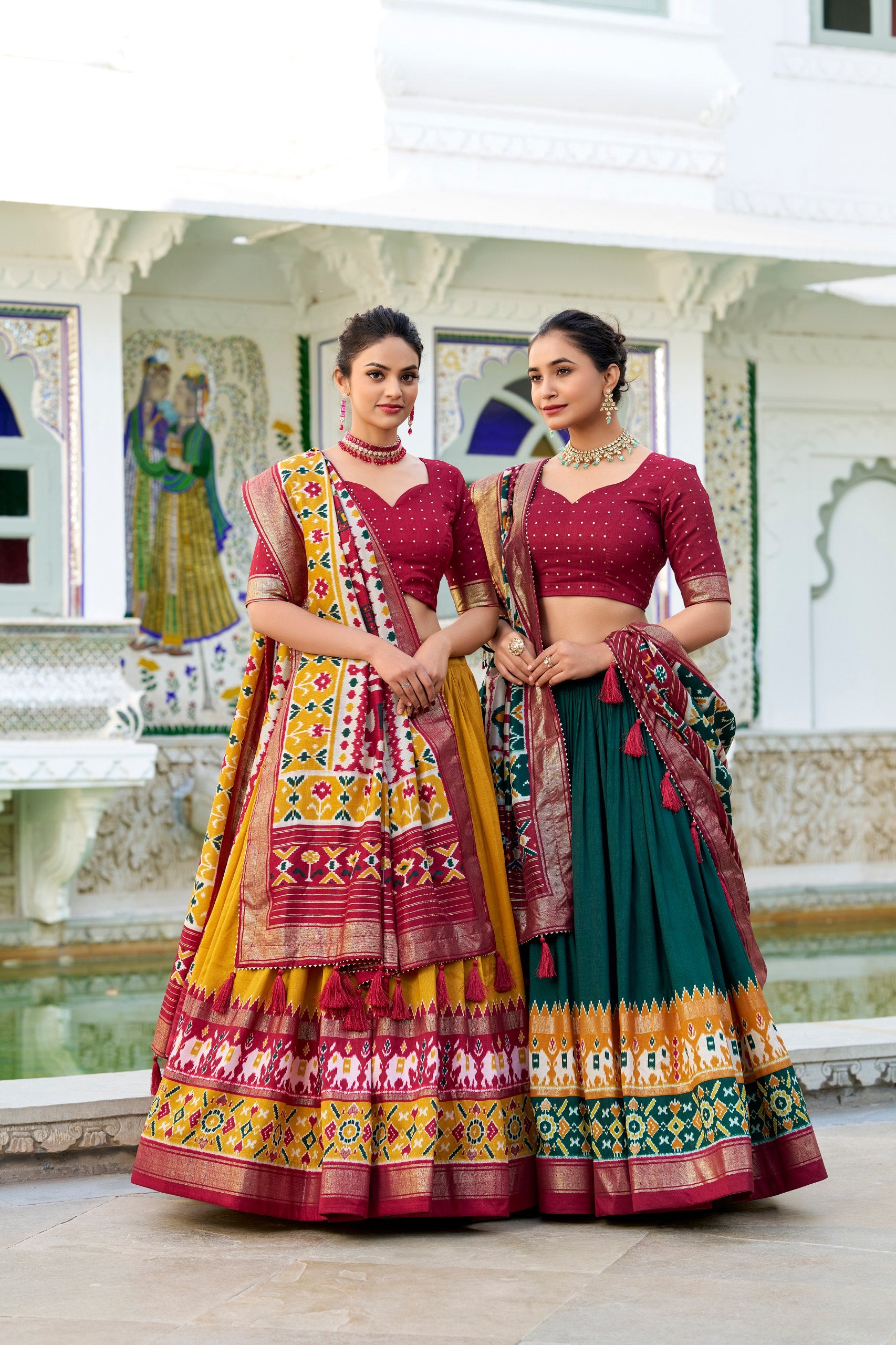 Patola Print Tussar Silk Lehenga Choli