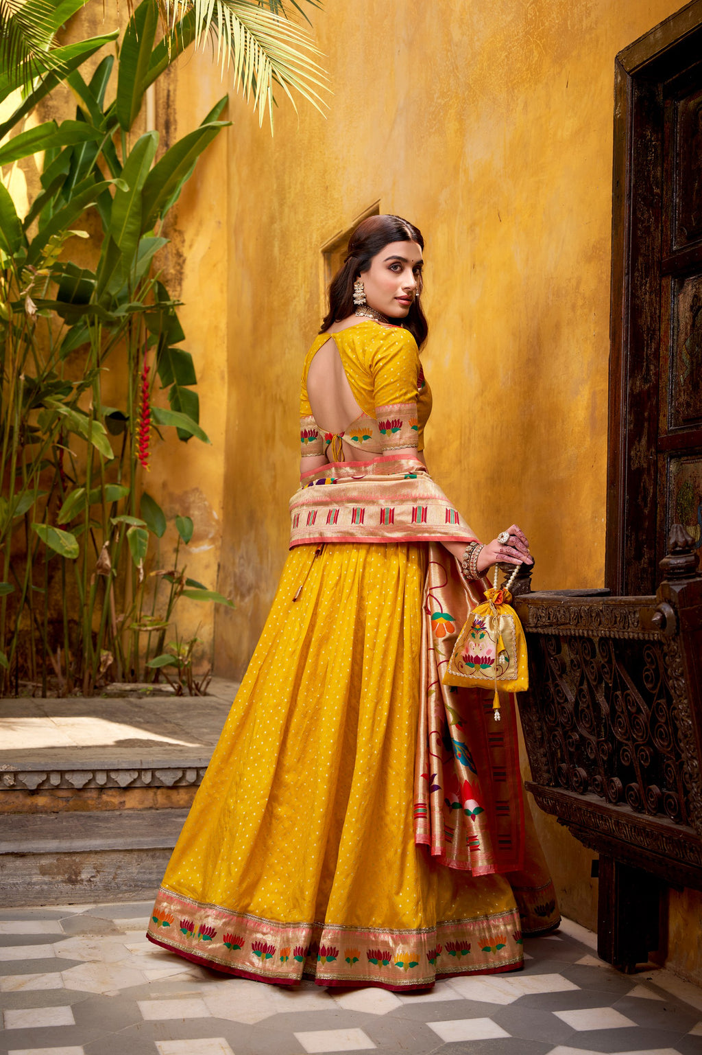 Silk Zari Weaving Lehenga Choli for Festival & Wedding Wear