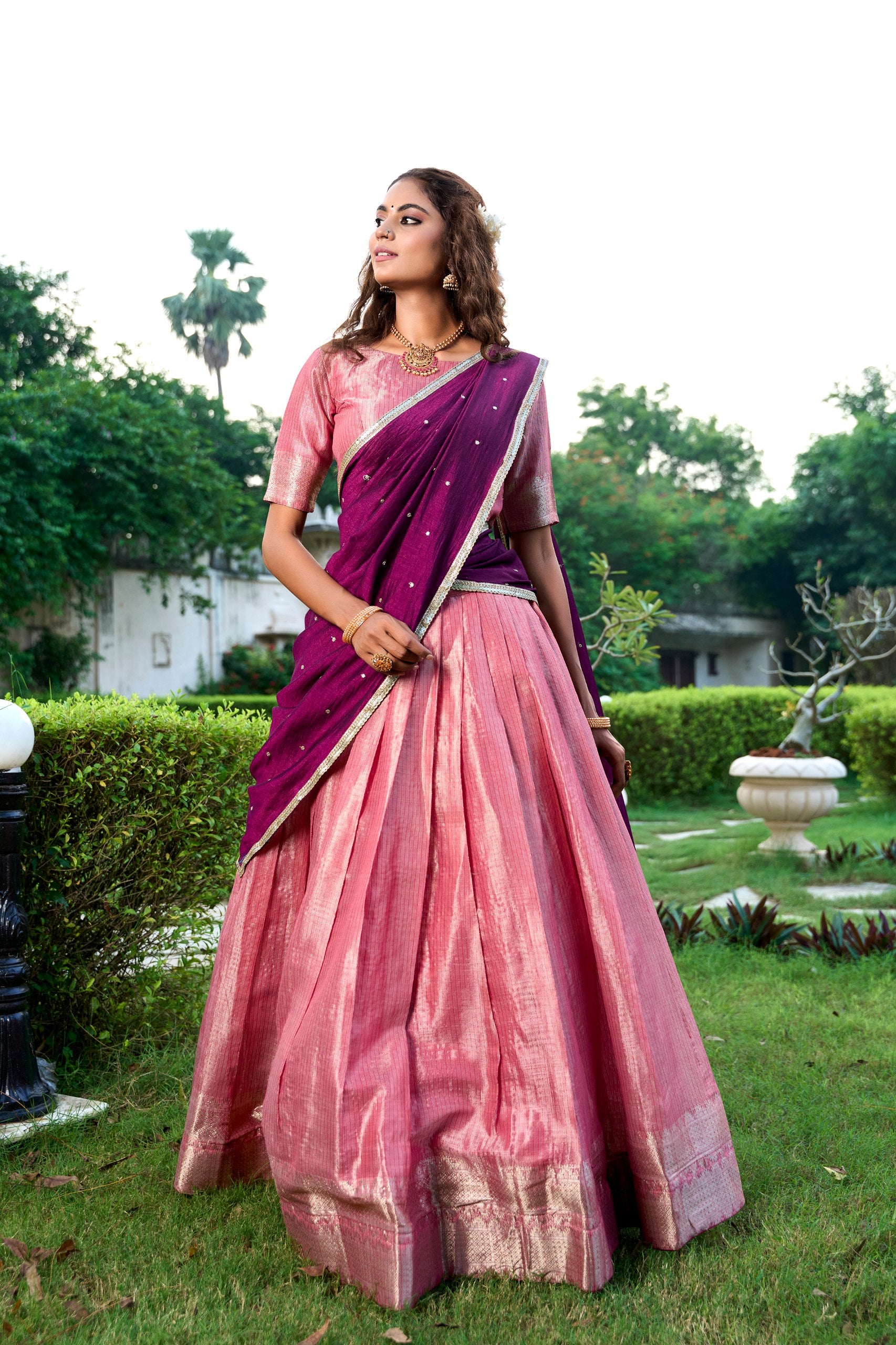Silk Weaving Zari Lehenga Choli for Weddings & Festivals