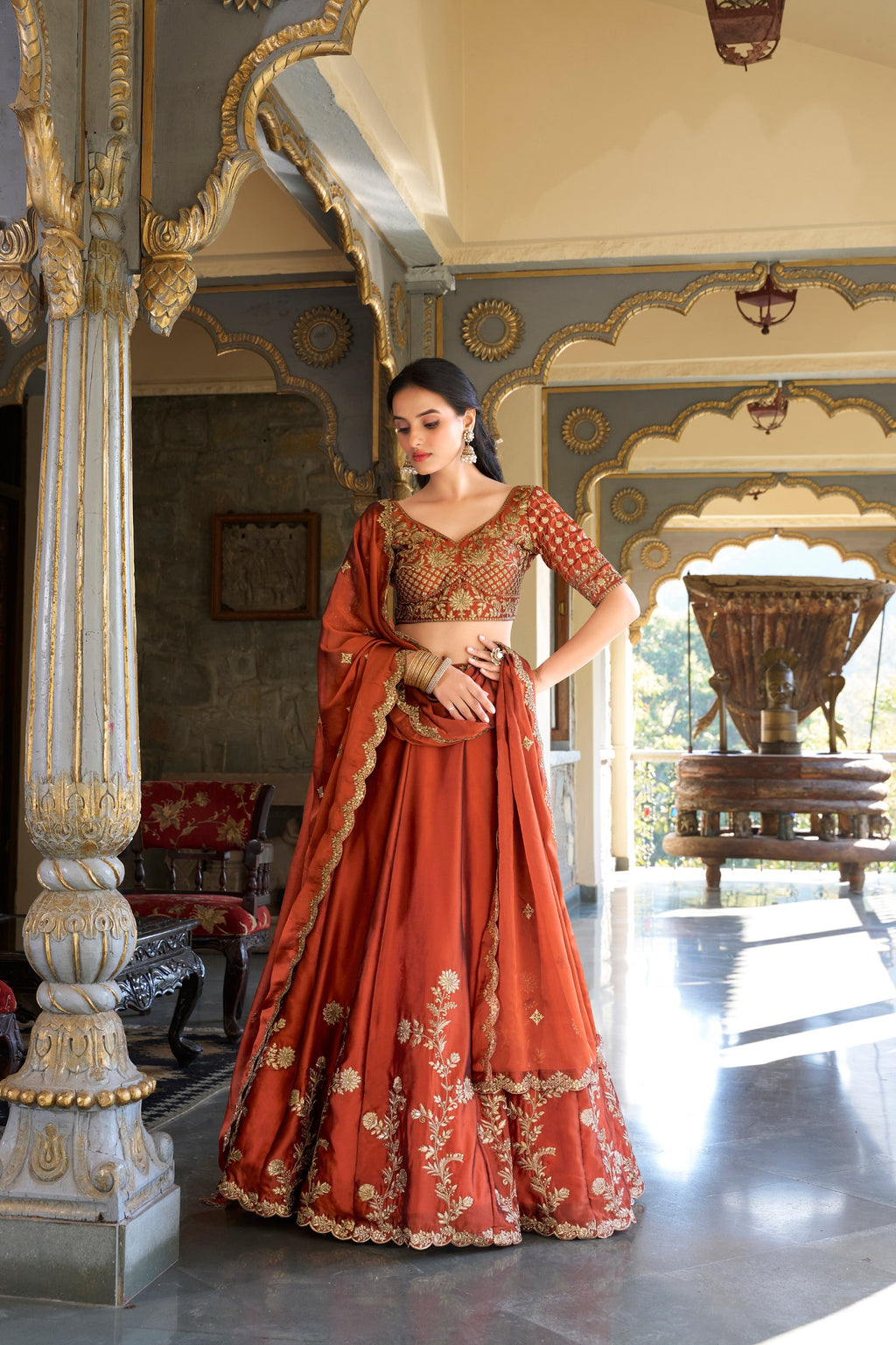 Silk Sequins Work Lehenga Choli for Wedding & Festival