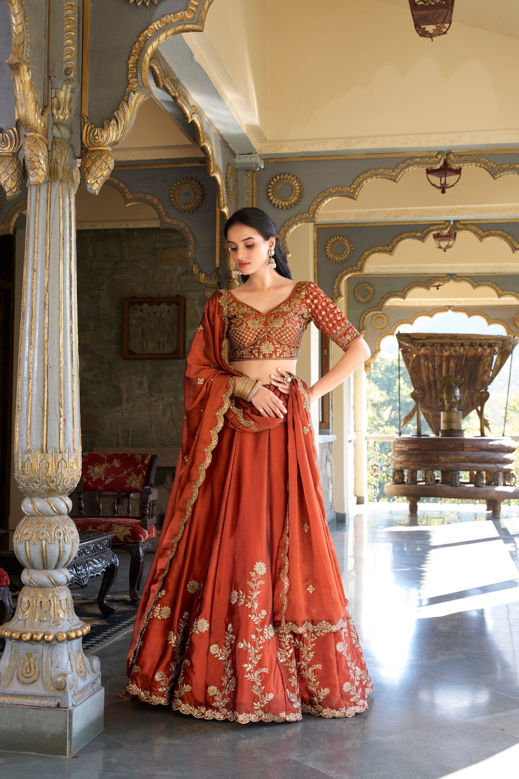 Silk Sequins Work Lehenga Choli for Wedding & Festival