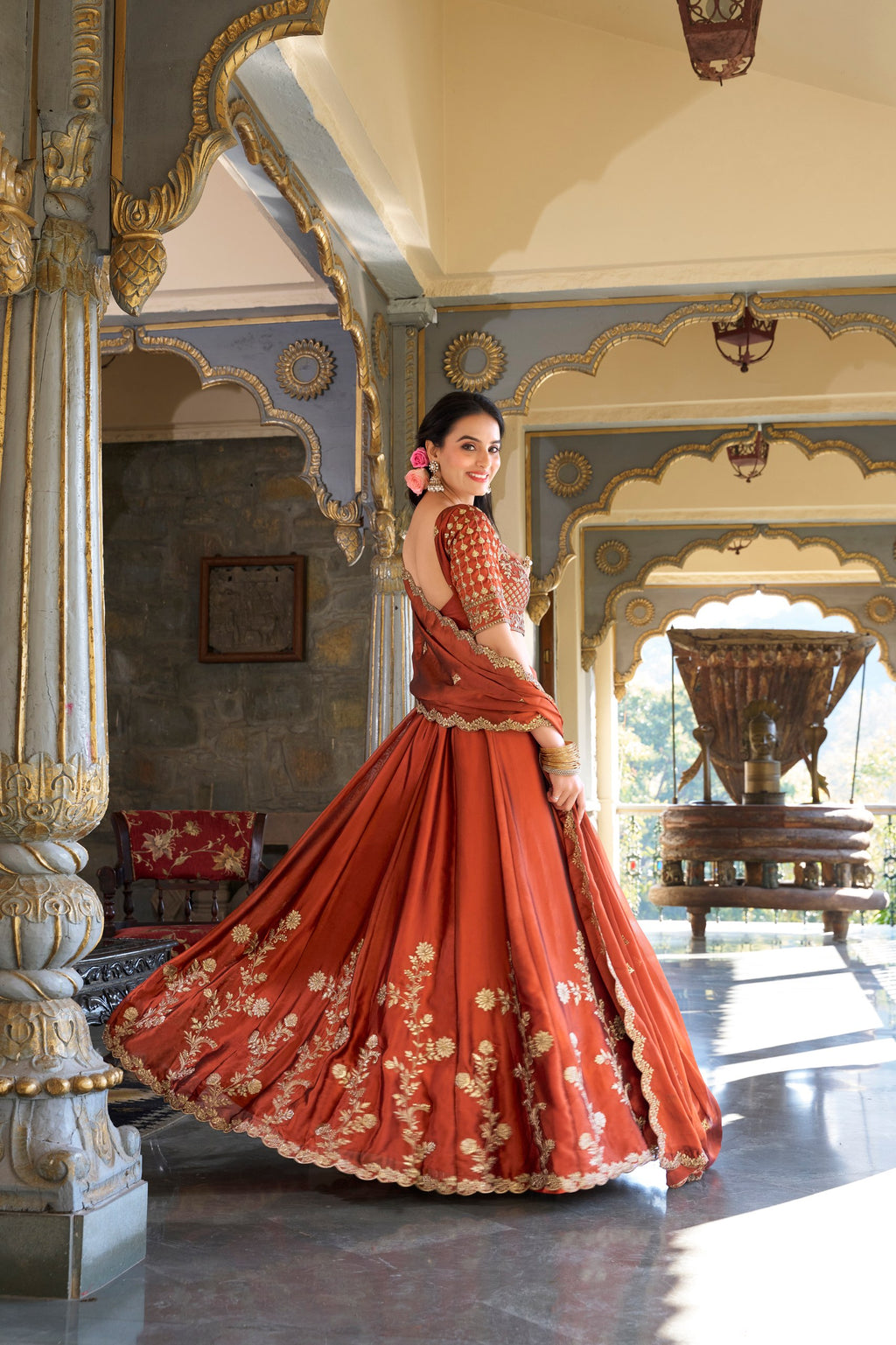 Silk Sequins Work Lehenga Choli for Wedding & Festival