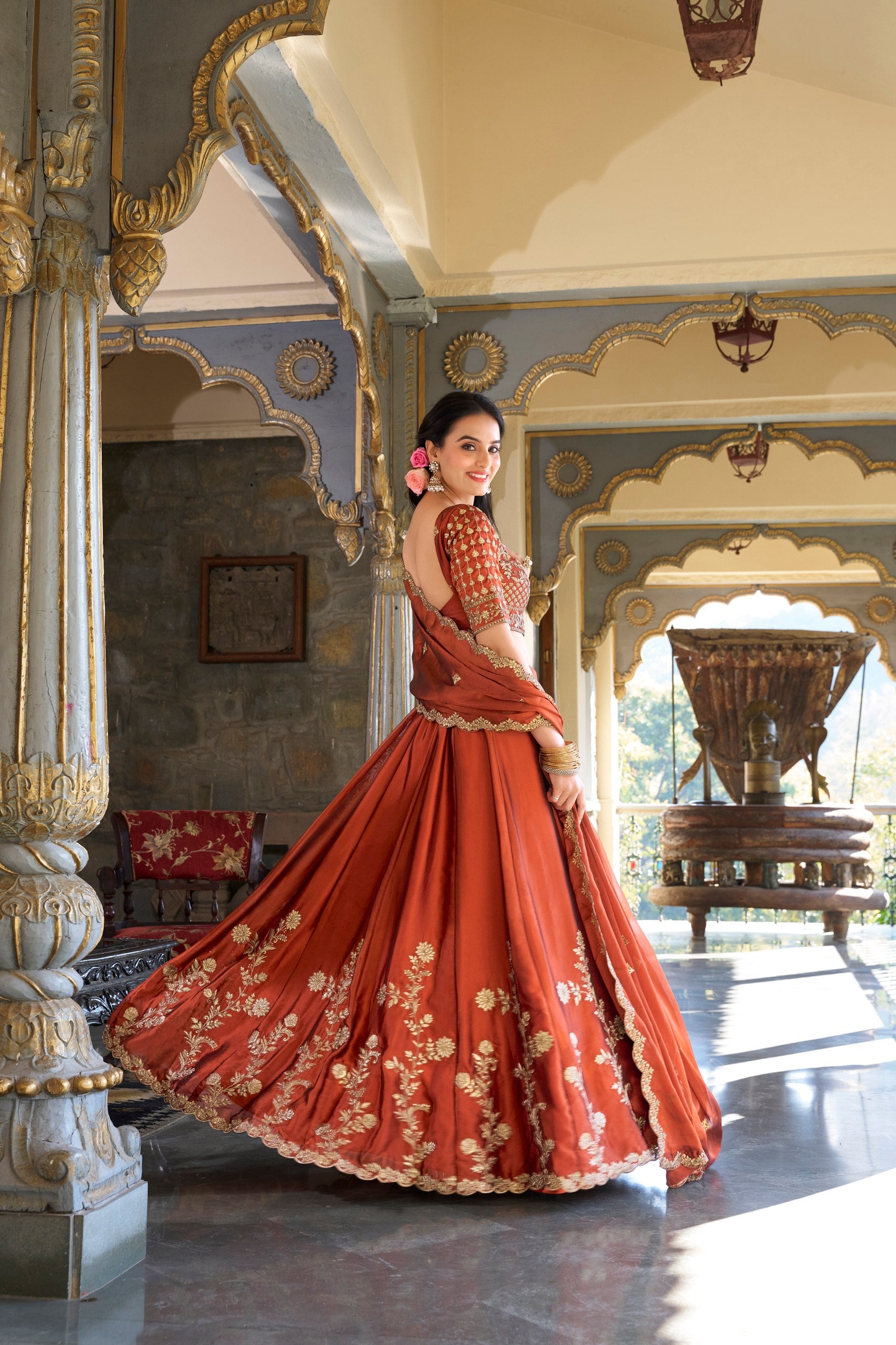 Silk Sequins Work Lehenga Choli for Wedding & Festival