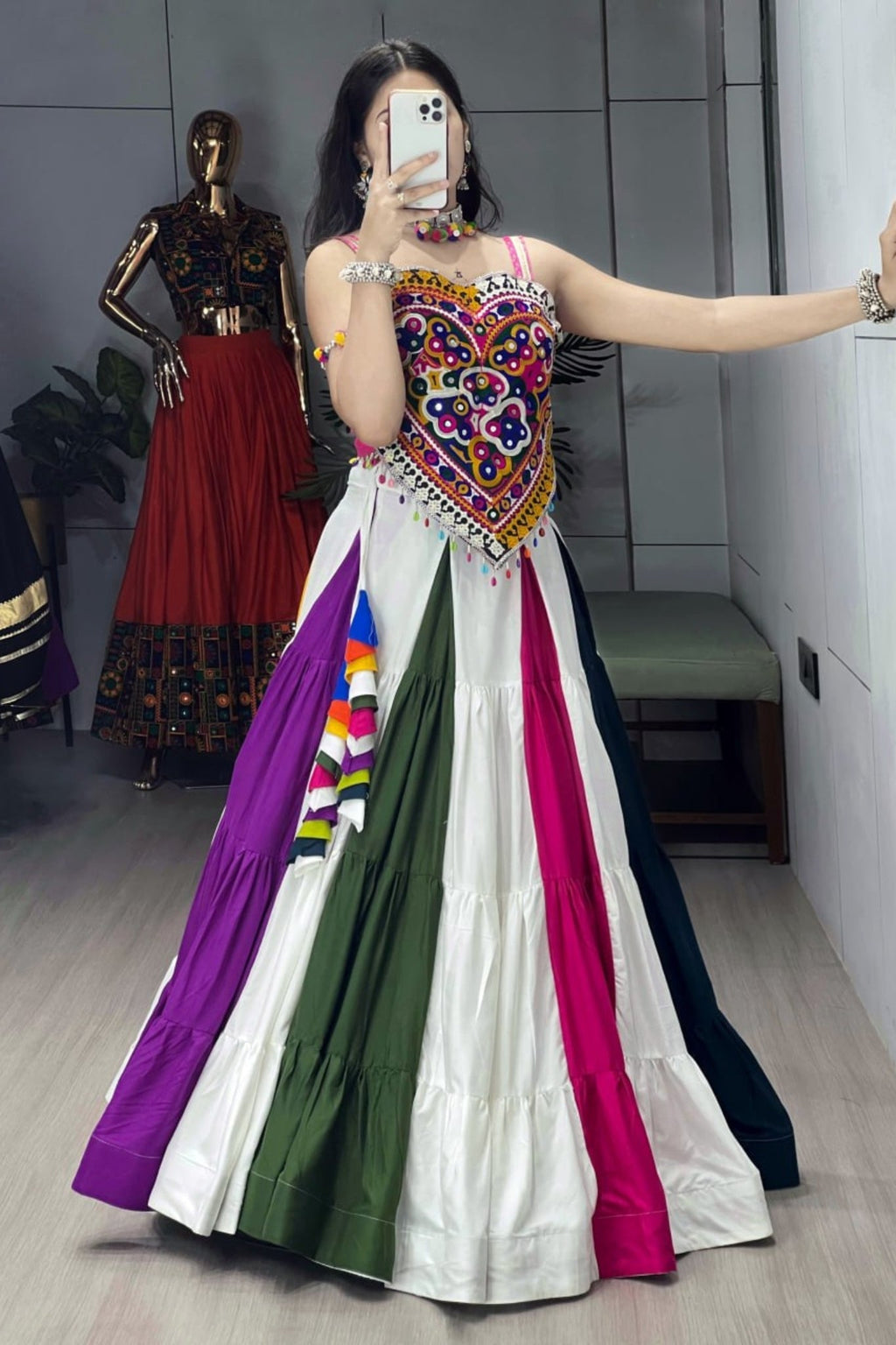 Raasrang Premium Kutchhi Work Navratri Lehenga Choli For Women