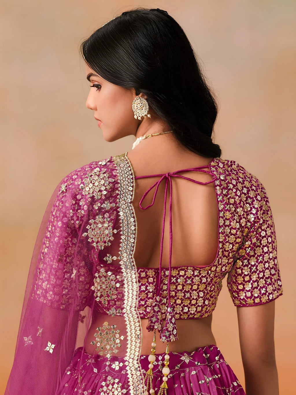 Rose Gorgeous Georgette Zari Embroidered Lehenga Choli With Dupatta