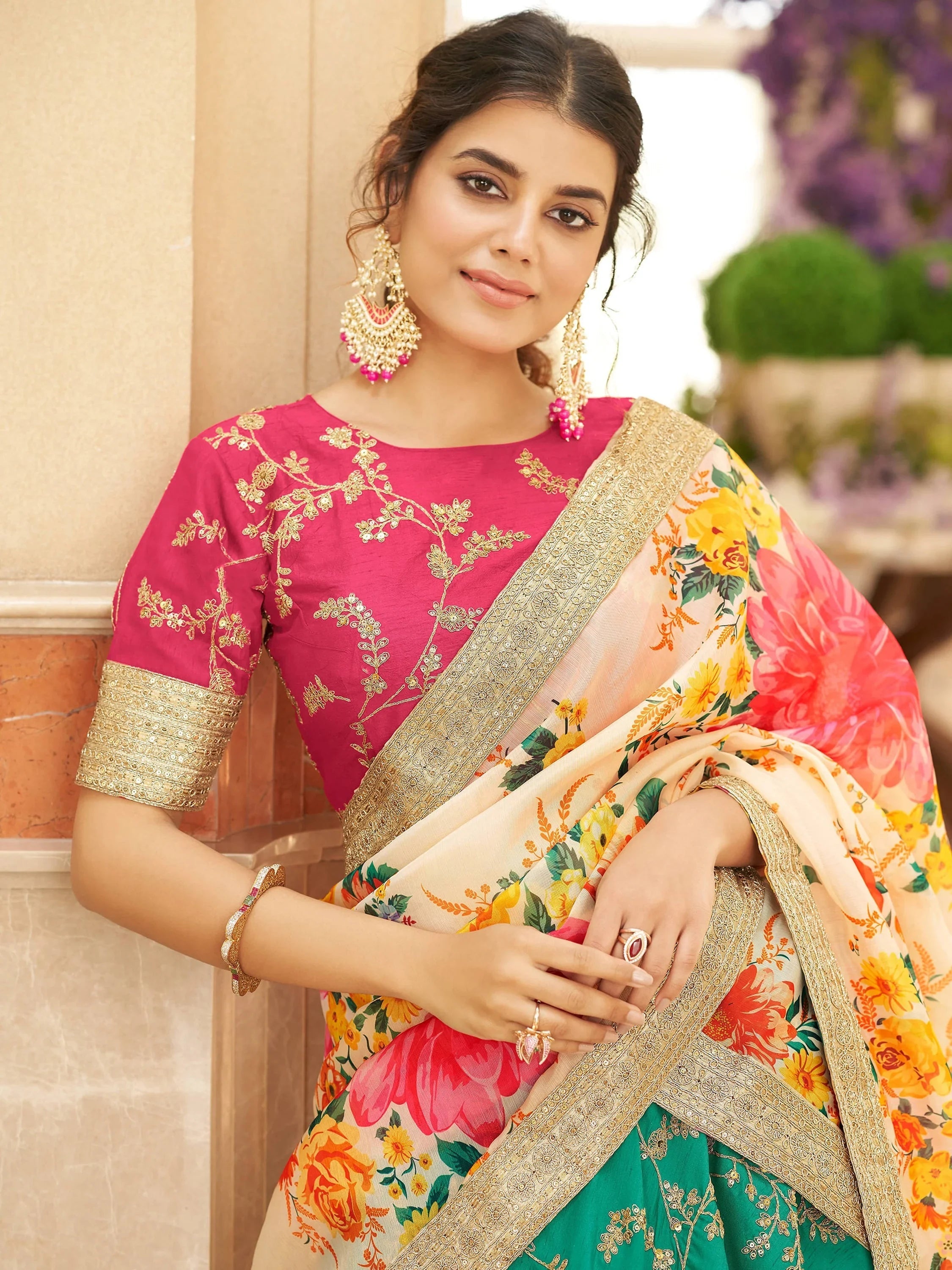 Classic Green Sequins Silk Engagement Wear Plus Size Lehenga Choli