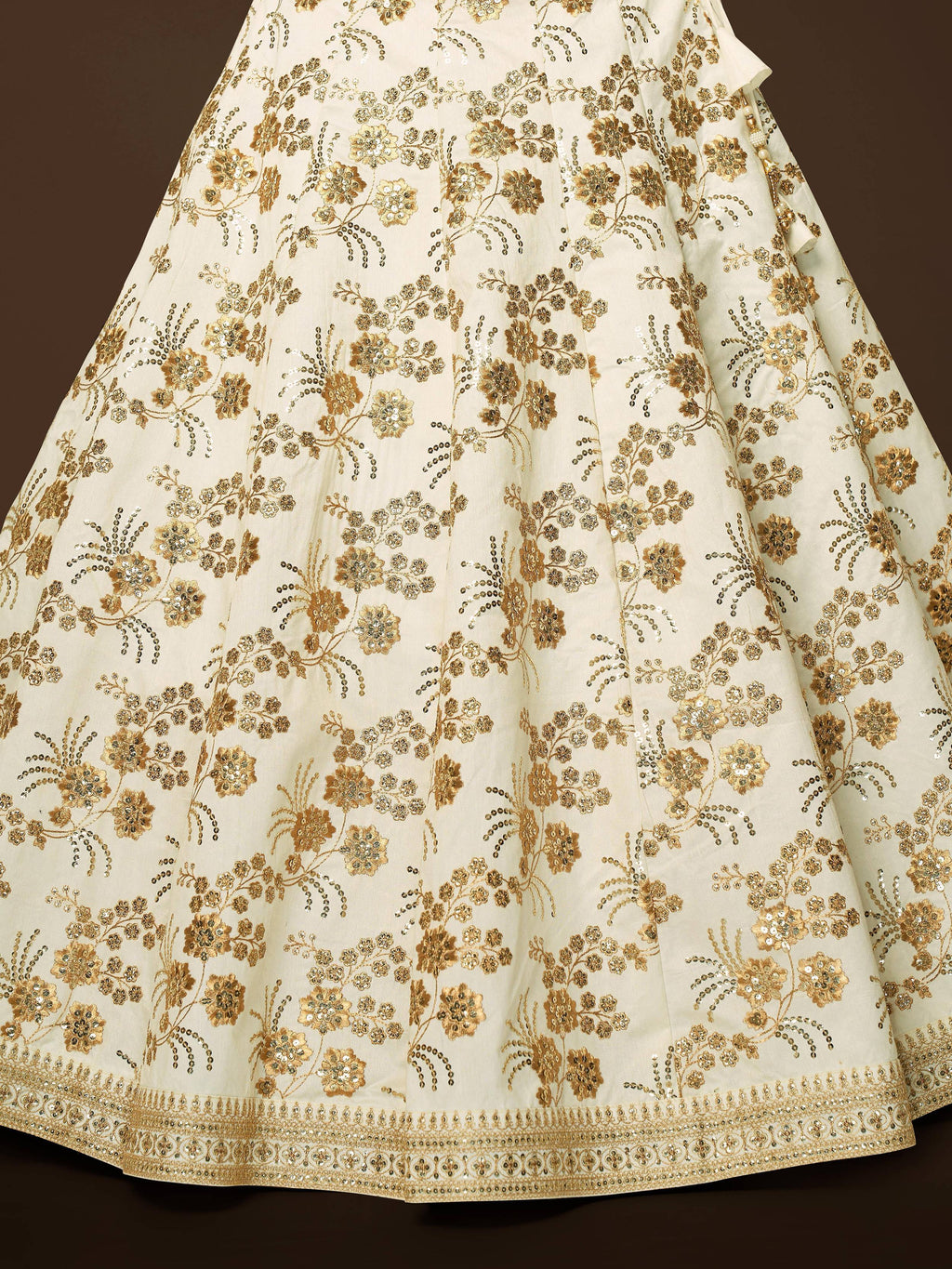 White Alluring Zari Work Engagement Wear Slub Silk Lehenga Choli