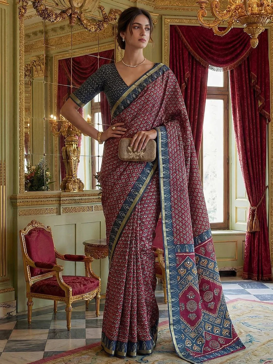 Lovable Red Zari Work Silk Wedding Wear Saree With Blouse