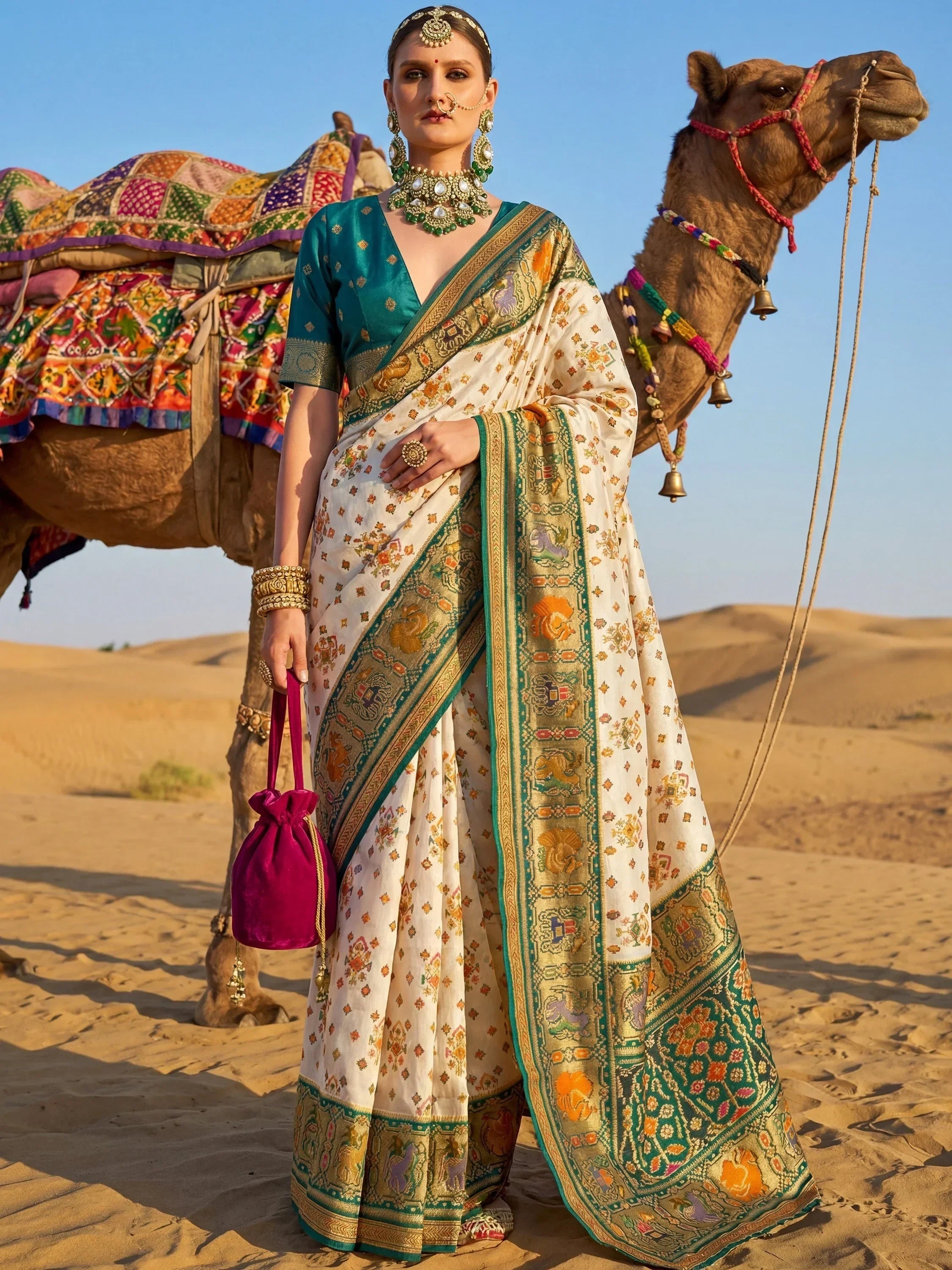 Green Incredible Zari Weaving Silk Wedding Wear Saree With Blouse