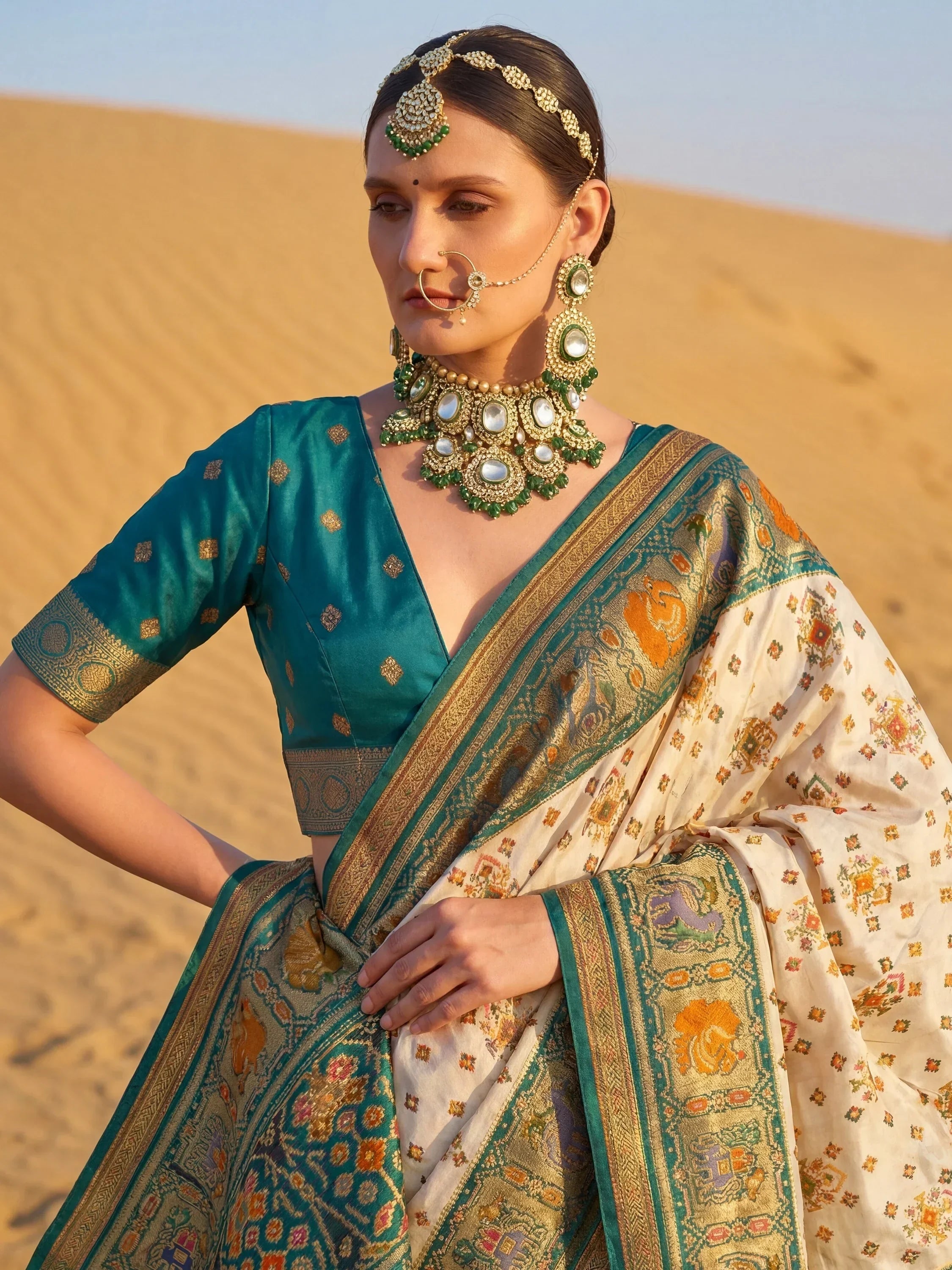 Green Incredible Zari Weaving Silk Wedding Wear Saree With Blouse