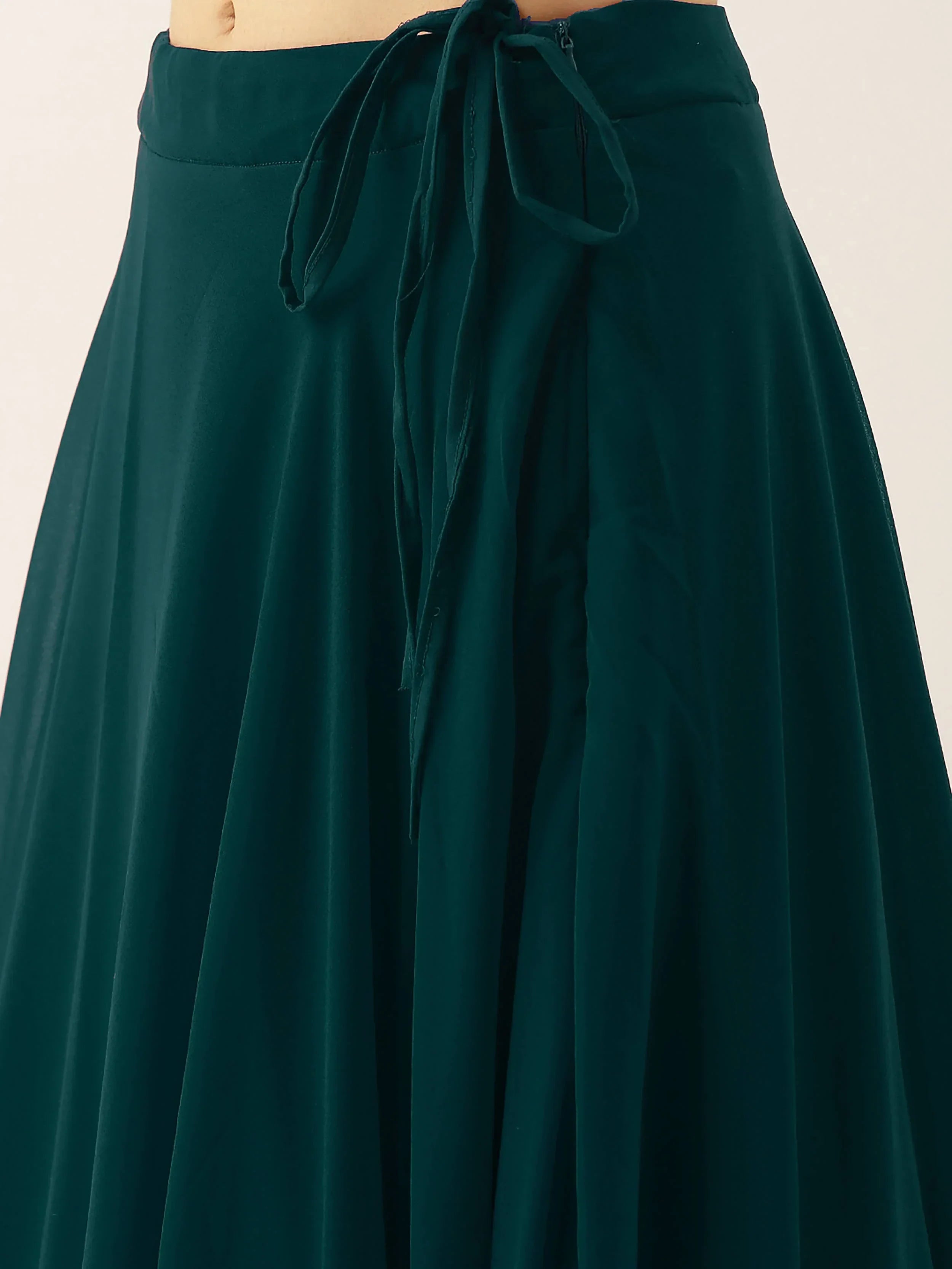 Green Ravishing Sequins Georgette Party Wear Lehenga Choli With Dupatta