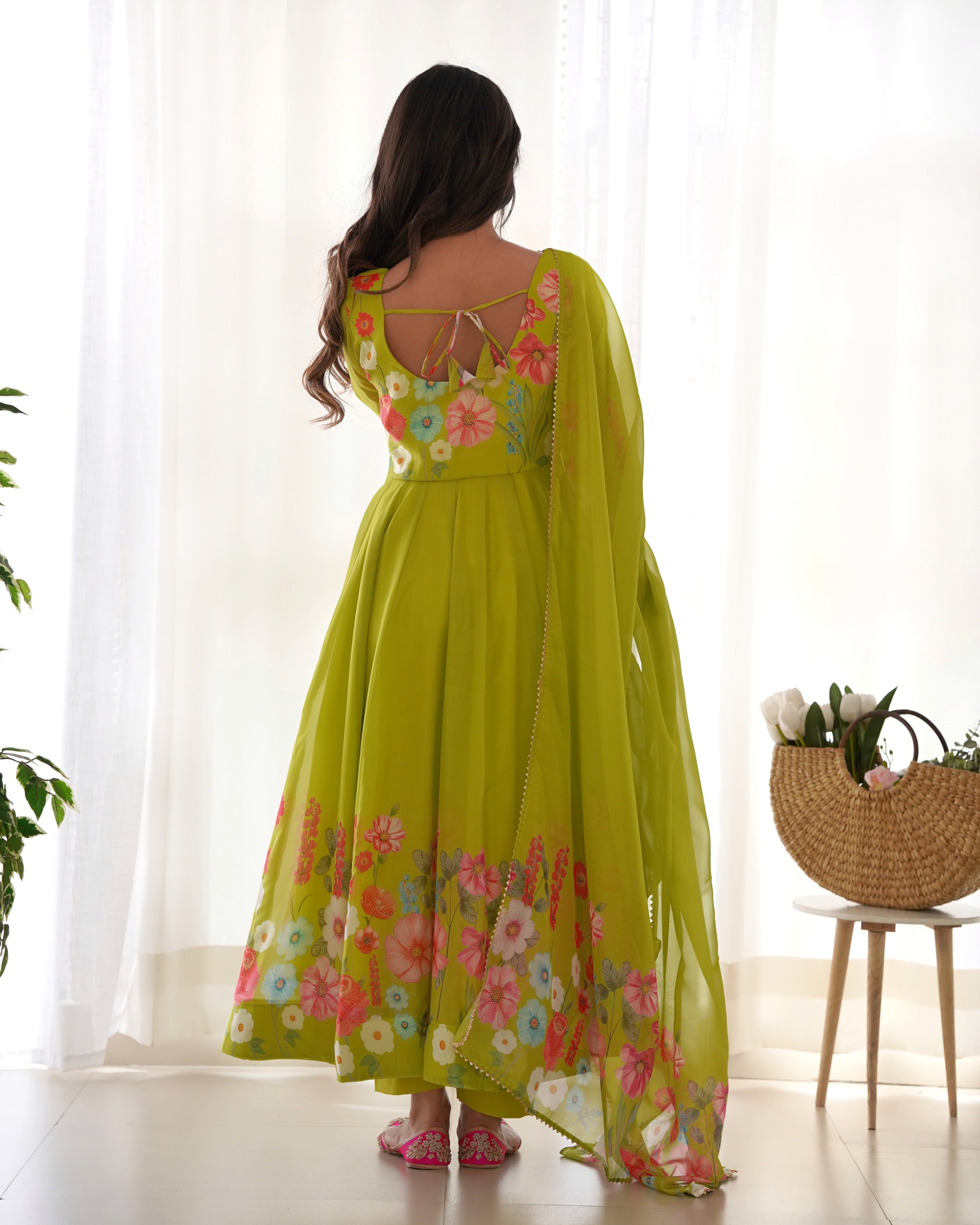 Liril Soft Organza Anarkali Lehenga Suit Set with Huge Flair for Festive Wear