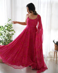 Digitally Chiffon Lehenga Suit Set with Bandhej Print and Huge Flair for Festive Wear