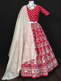 Red Charming Digital Printed Silk Festival Wear Lehenga Choli