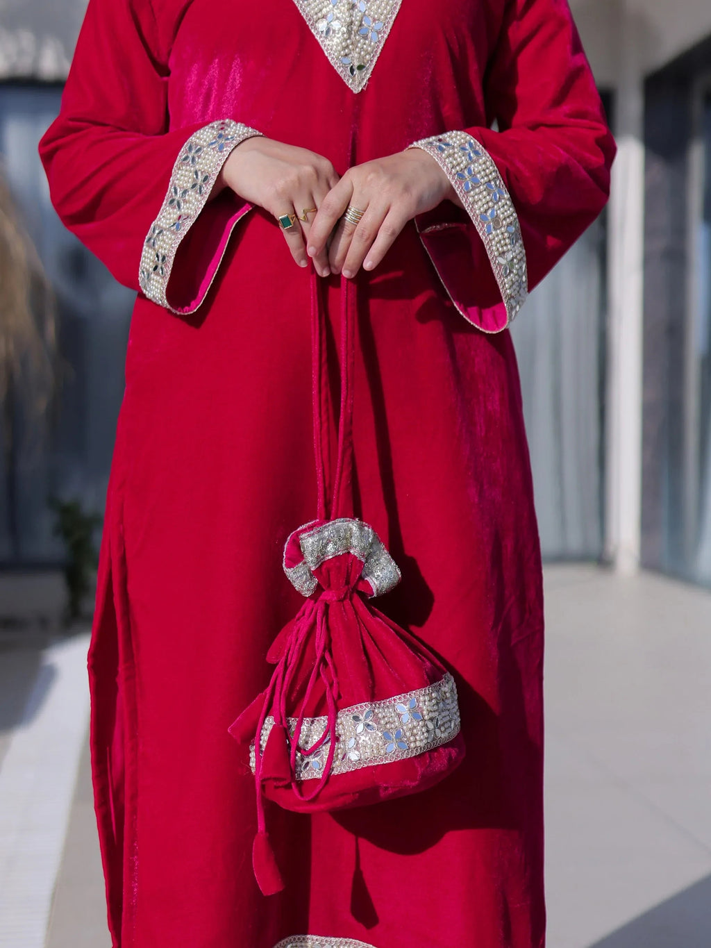 Pink Stylish Zari Embroidered Velvet Wedding Wear Salwar Kameez