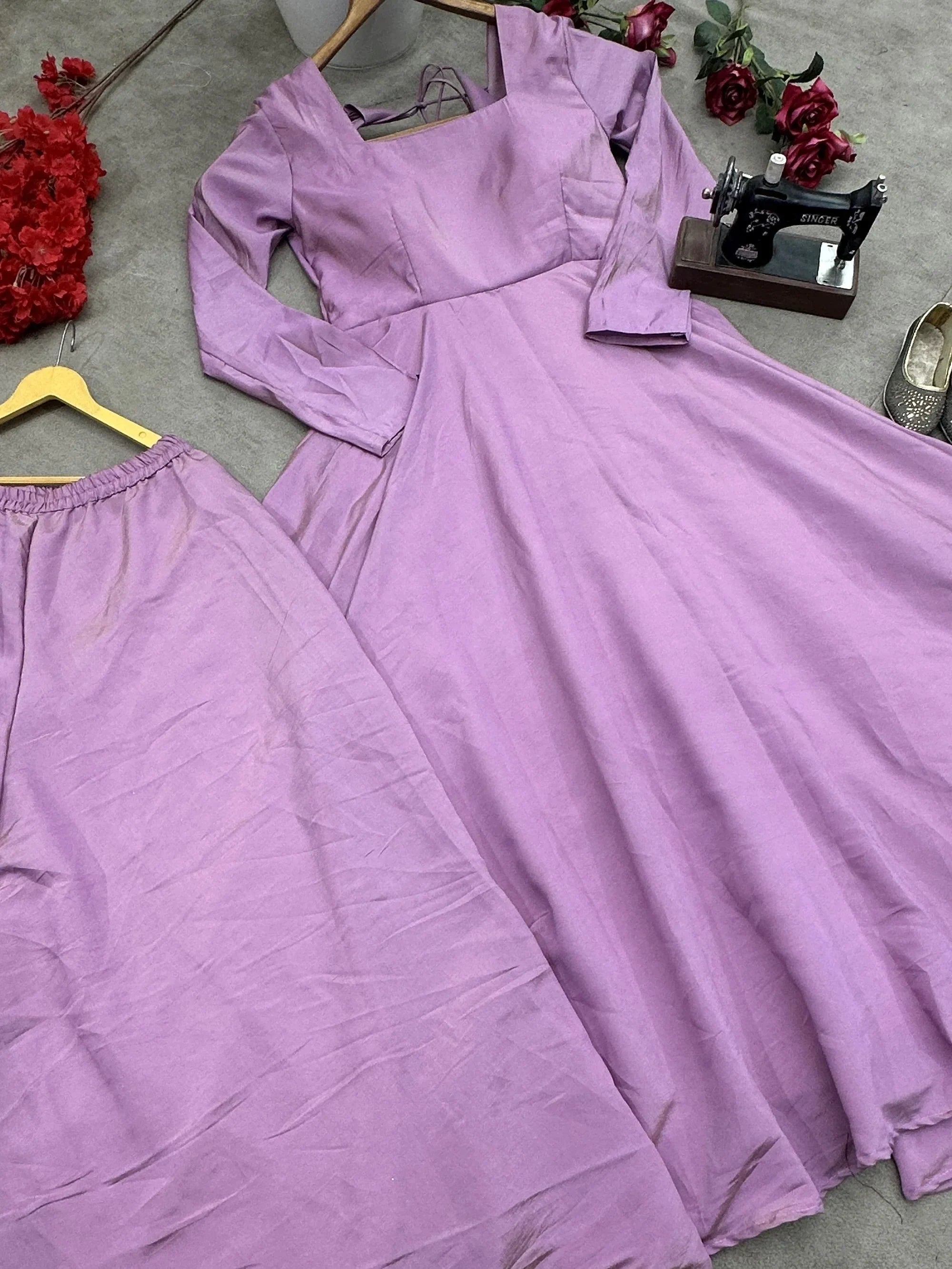 Pink Superb Silk Festive Wear Palazzo Suit With Sequins Dupatta