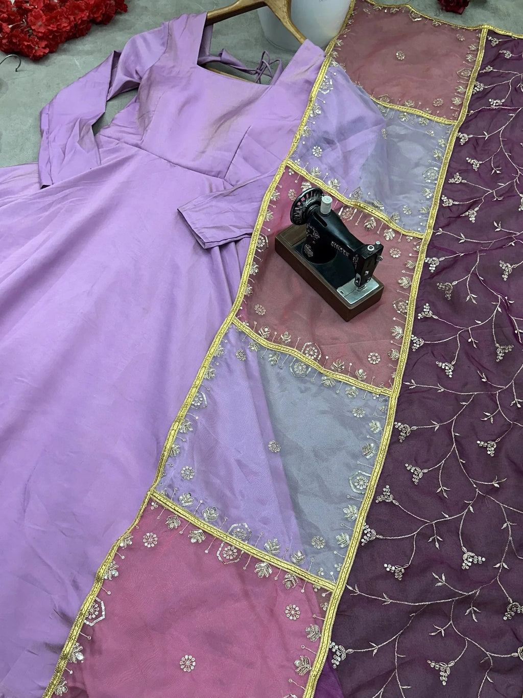 Pink Superb Silk Festive Wear Palazzo Suit With Sequins Dupatta