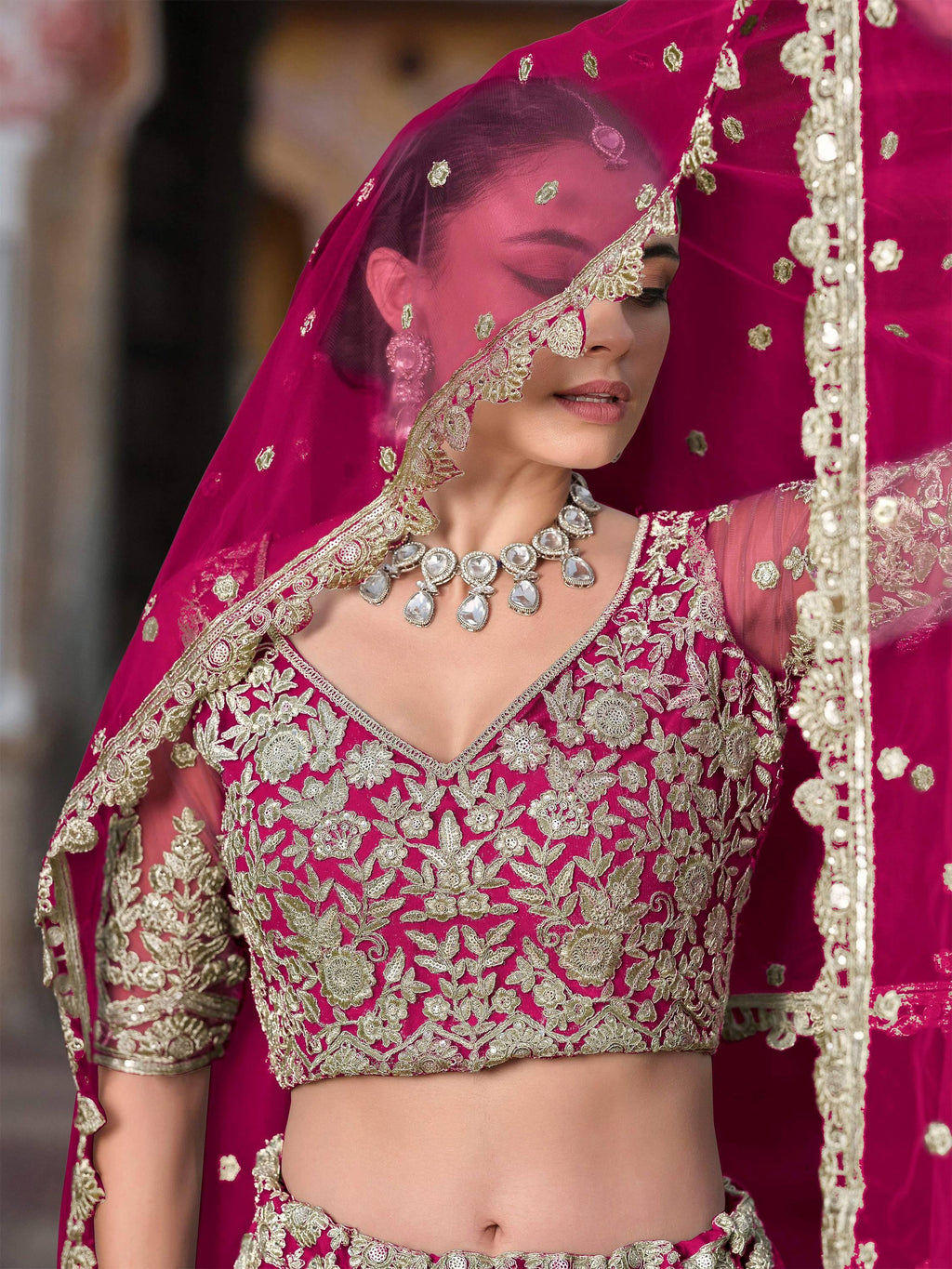 Pink Alluring Sequins Net Engagement Wear Lehenga Choli With Dupatta