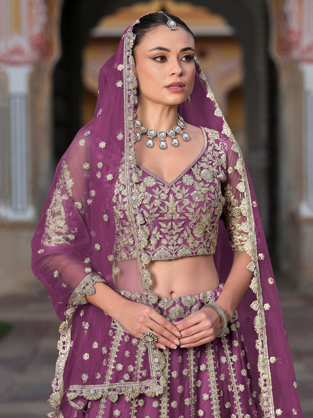 Purple Alluring Sequins Net Engagement Wear Lehenga Choli With Dupatta