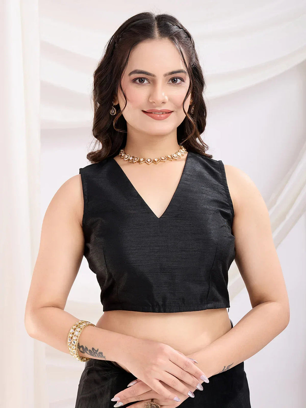 Black Marvelous Thread Embroidered Net Party Wear Saree With Blouse