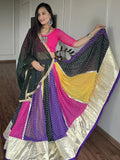 Alluring Multi Color Georgette Navratri Wear Lehenga Choli With Dupatta