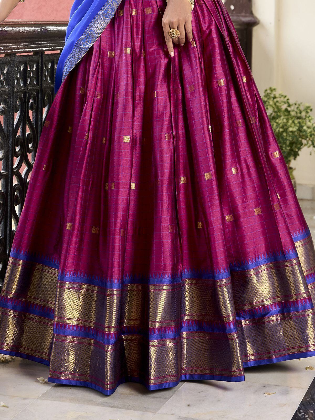 Pink Astonishing Zari Weaving Silk Traditional Lehenga Choli With Dupatta