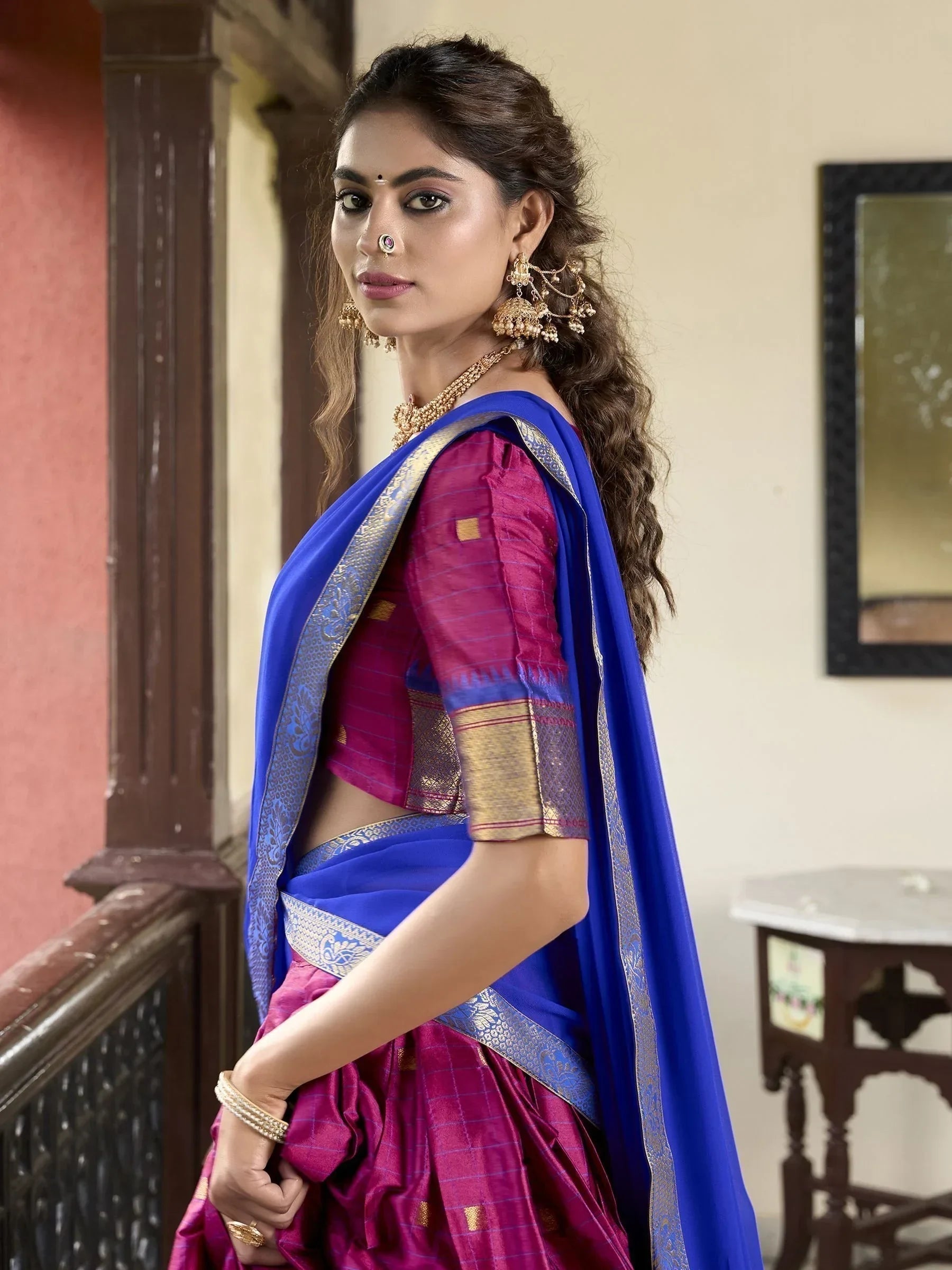 Pink Astonishing Zari Weaving Silk Traditional Lehenga Choli With Dupatta