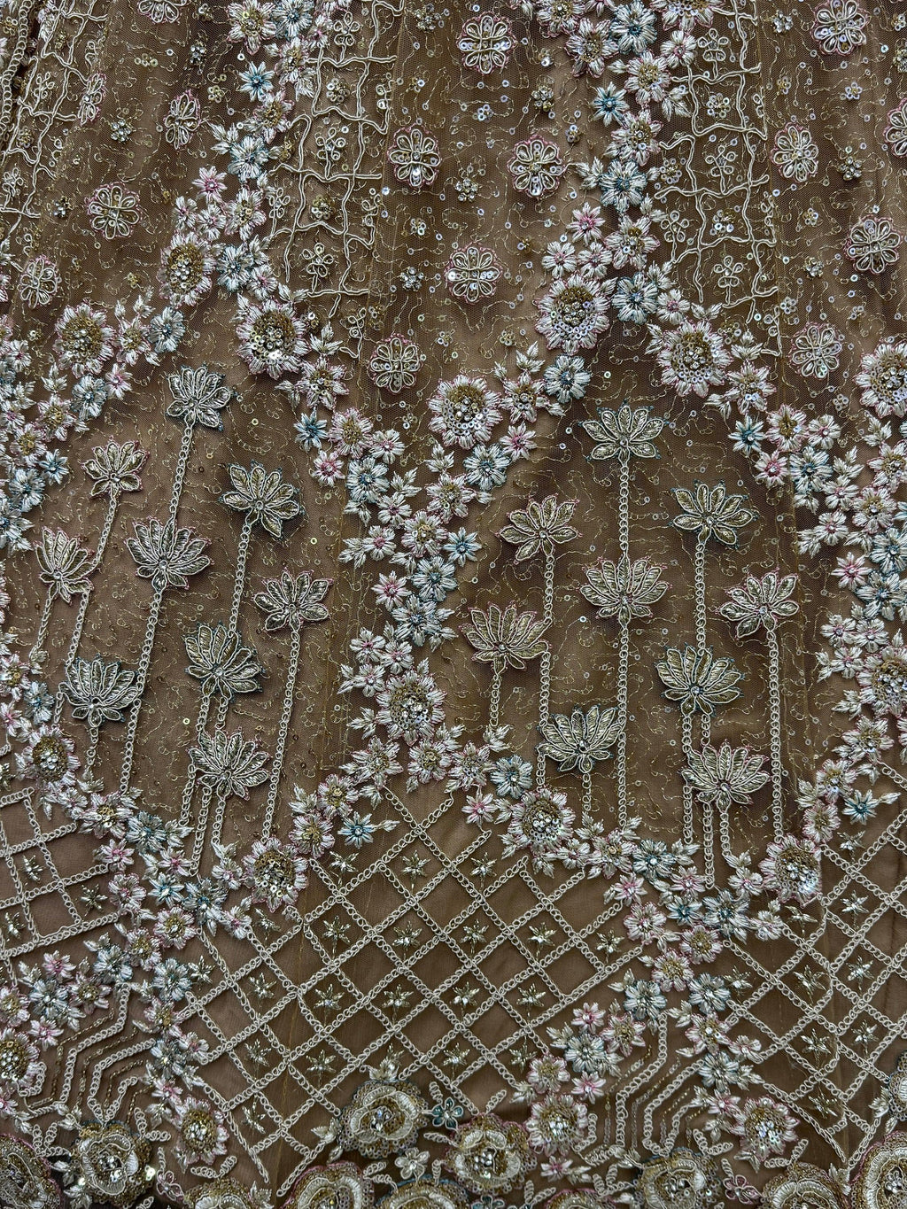 Attractive Wonderful Zircon Work Net Bridesmaid Lehenga Choli With Dupatta